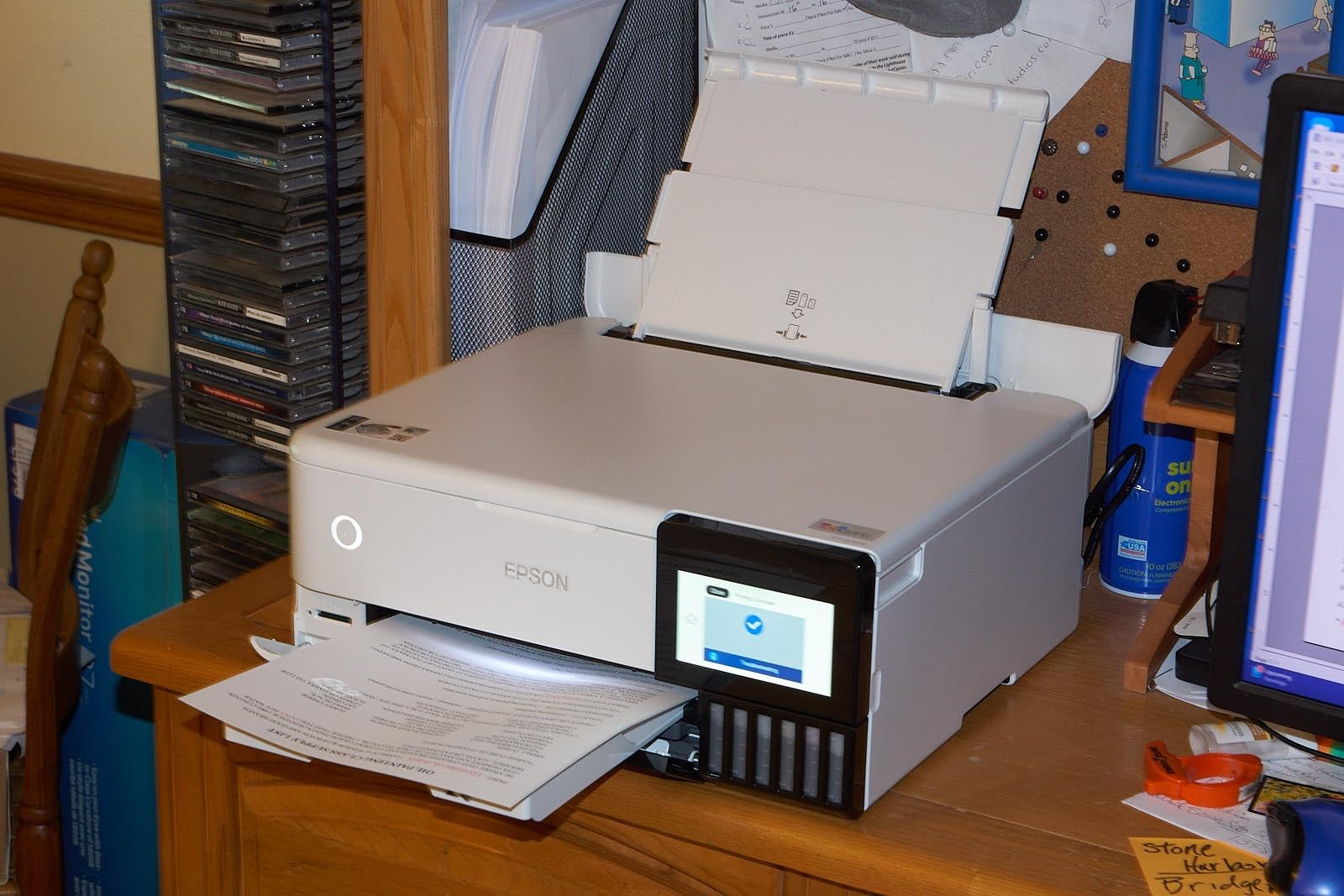 EcoTank Photo ET-8500 Wireless Color All-in-One Supertank Printer with Scanner Copier, Ethernet and 4.3-inch Colorfull Touchscreen - White customer photo 1