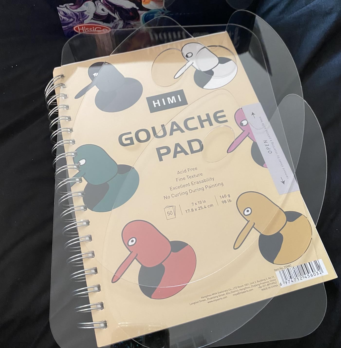 HIMI Gouache Pad 7X10''(98lb/160g) 50 Sheets Mix Paper Pad, Side Wire Bound, Fine Texture customer photo 1