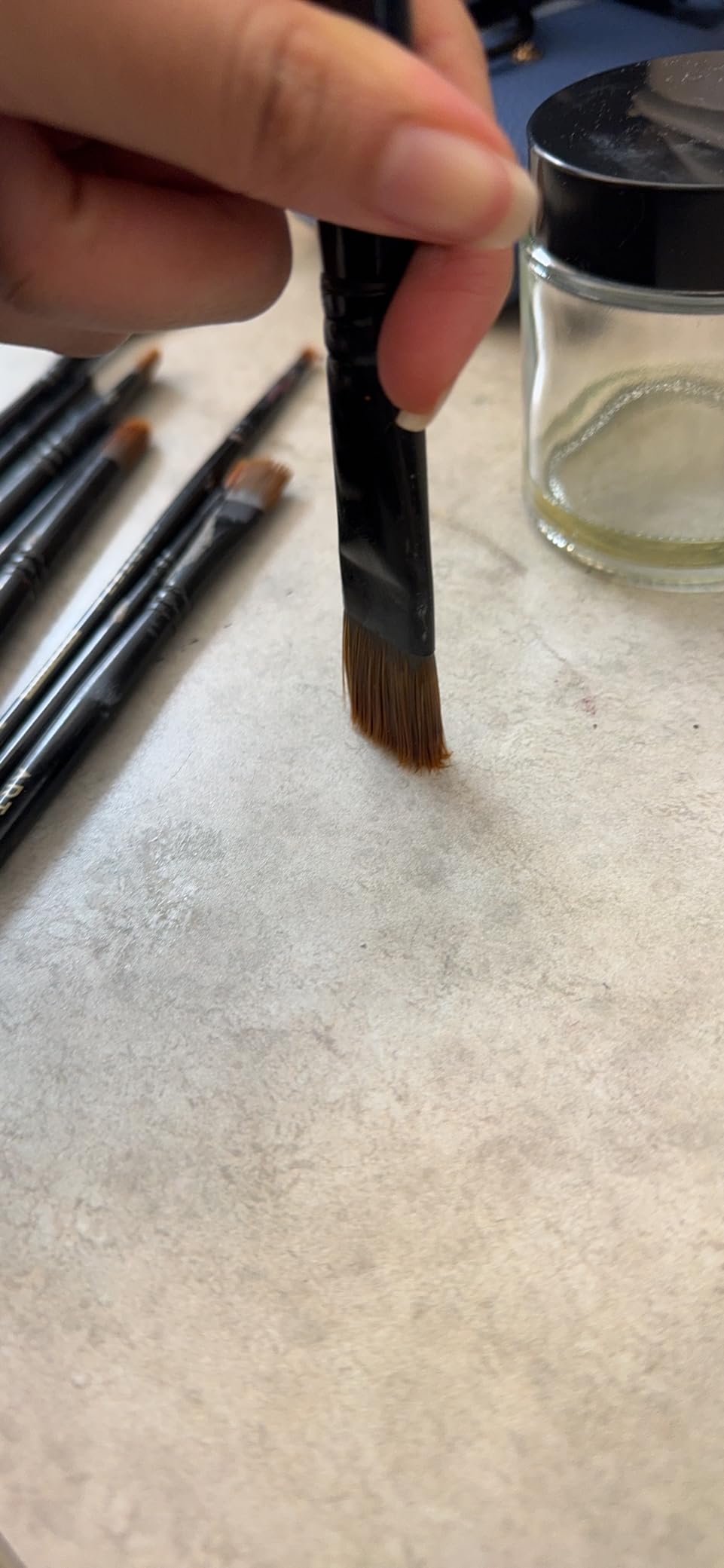 ARTEZA Paint Brushes Set of 12, Acrylic and Oil Paint Brushes with Synthetic Hair, Rust-Resistant Ferrules and Birch Wooden Handles for Canvas, Crafts, Blending, Layering, and Detail Work customer photo 1