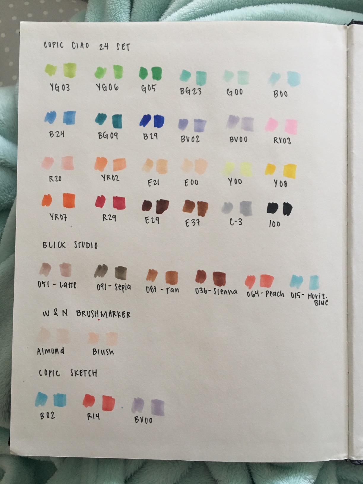Copic Ciao Alcohol Markers, 12 Basic Color Set - Dual Brush Tip Art Marker for Artists and Creators customer photo 2