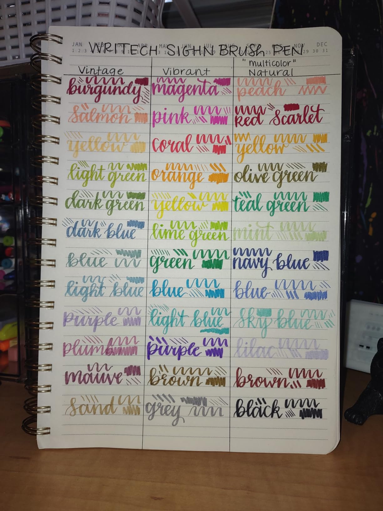 WRITECH Brush Tip Marker Pens: Artist Markers Flexible Tip Water Based 12ct Assorted Colors for Journaling Adult Coloring Hand Lettering Calligraphy Drawing Vibrant Colored customer photo 1