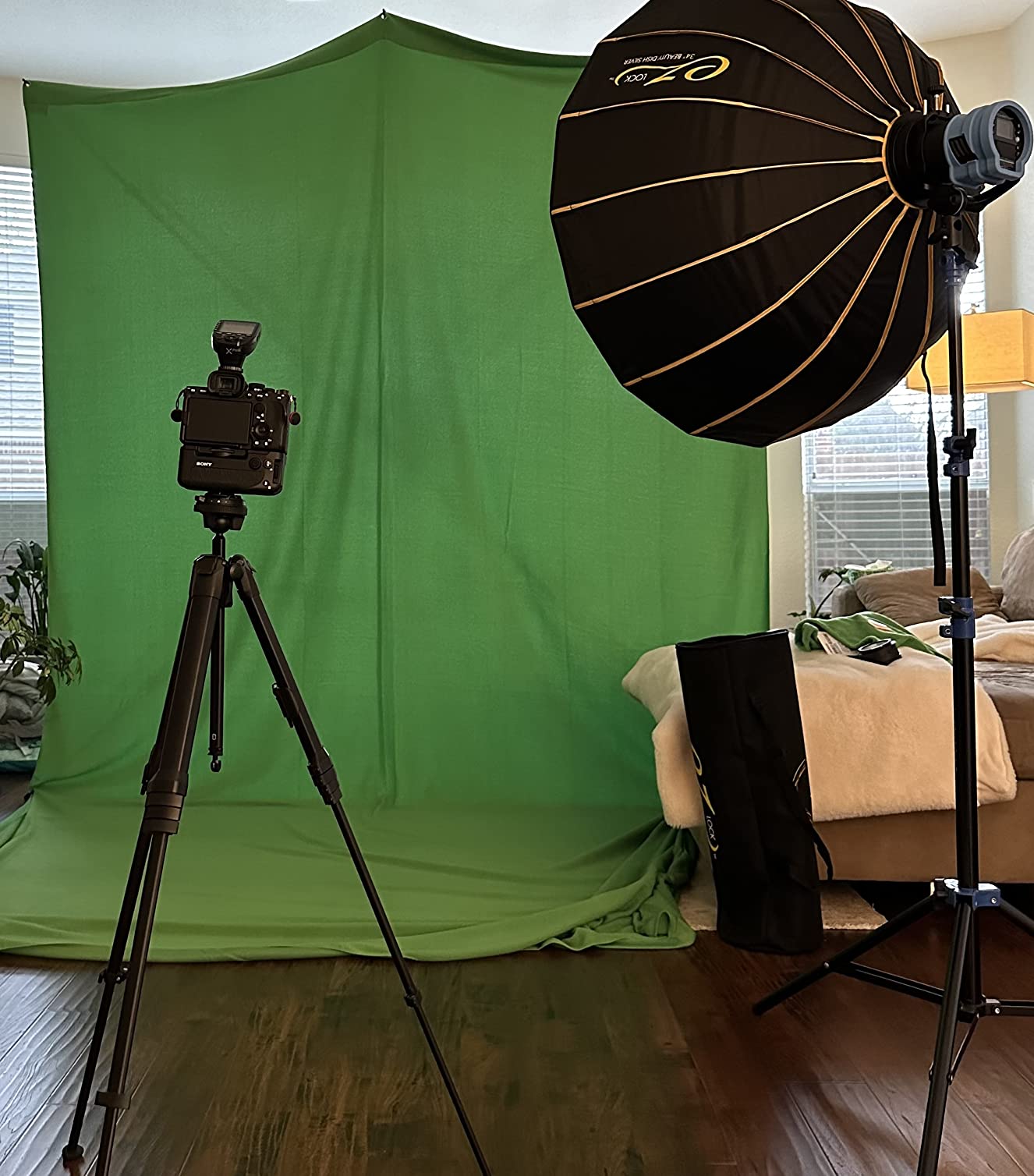 Westcott X-Drop Pro Wrinkle-Resistant 8' x 13' Sweep Backdrop for Full-Body Photos & Group Portraits, Video Interviews & Photo Booths - Portable and Travel Friendly (Neutral Gray) customer photo 2