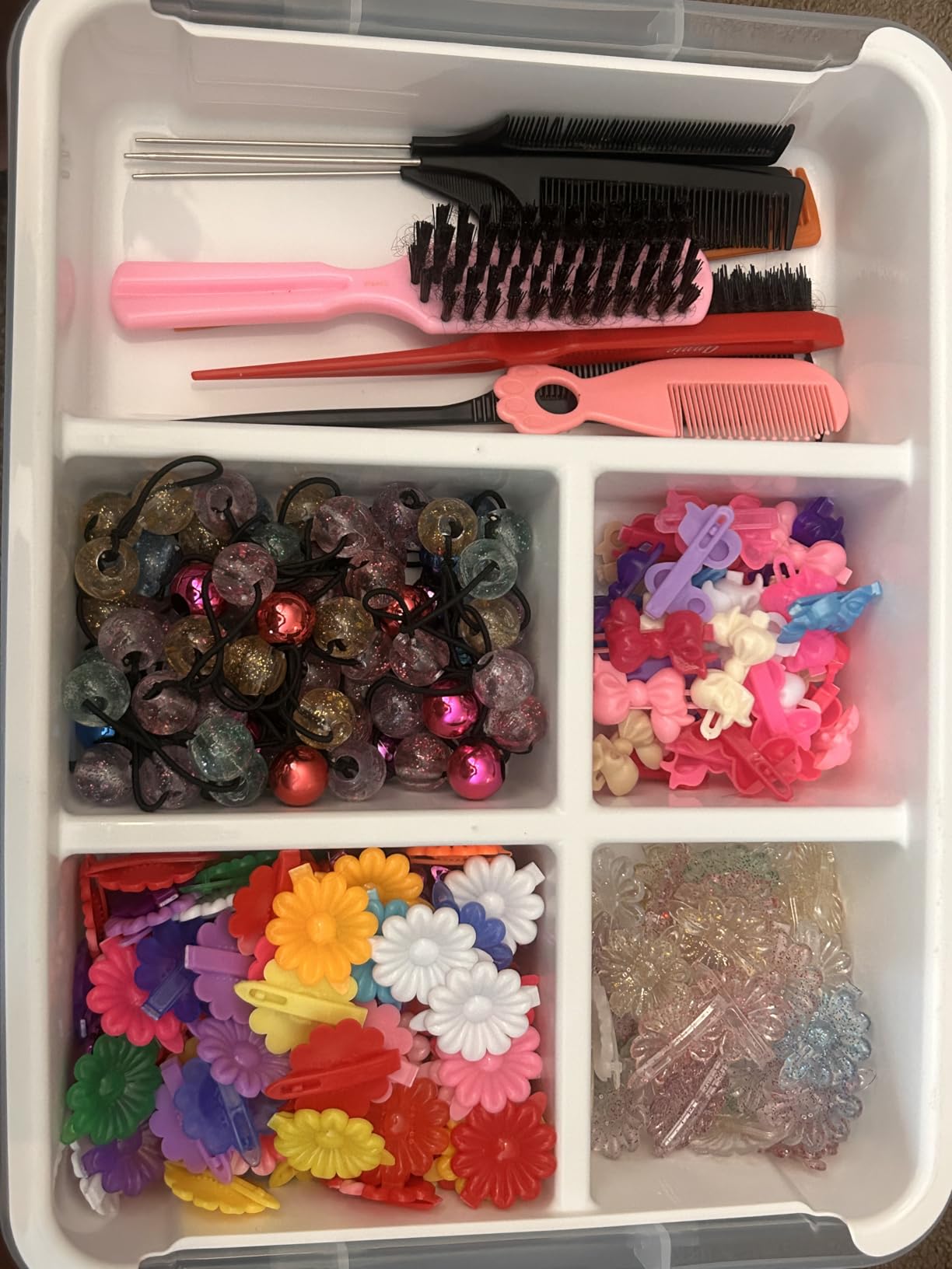 Citylife 17 QT Plastic Storage Box with Removable Tray Craft Organizers and Storage Clear Storage Container for Organizing Bead, Tool, Sewing, Playdoh customer photo 1