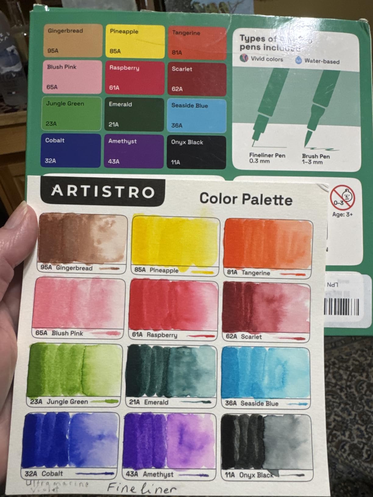 ARTISTRO 24 Watercolor Markers with Flexible Paint Brush Pens for Pros & Beginners - Consistent, Smooth, Bright, Washable, Non-Toxic, Ideal for Coloring, Calligraphy, & Manga customer photo 2