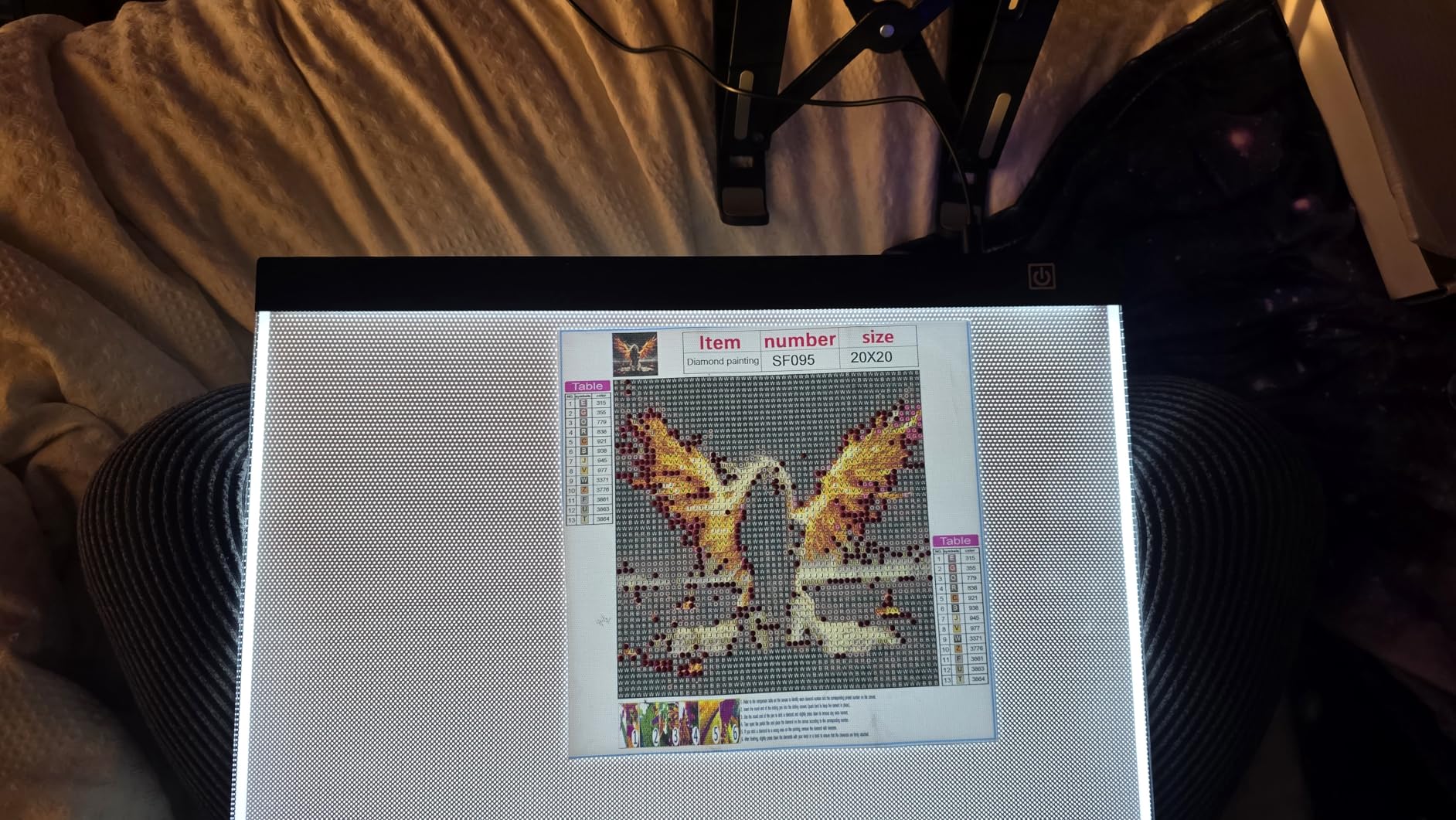 A3 LED Light Pad for Diamond Painting,Ratukall Diamond Art Light Board Kit,Adjustable Brightness Light Box for Tracing with Diamond Painting Accessories and Tools Includes Storage Case, Pens,Stand customer photo 1