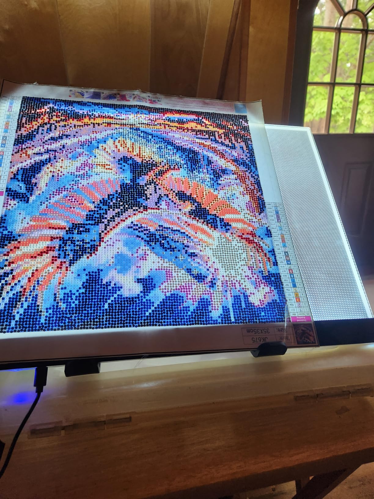 A3 LED Light Pad for Diamond Painting,Ratukall Diamond Art Light Board Kit,Adjustable Brightness Light Box for Tracing with Diamond Painting Accessories and Tools Includes Storage Case, Pens,Stand customer photo 2