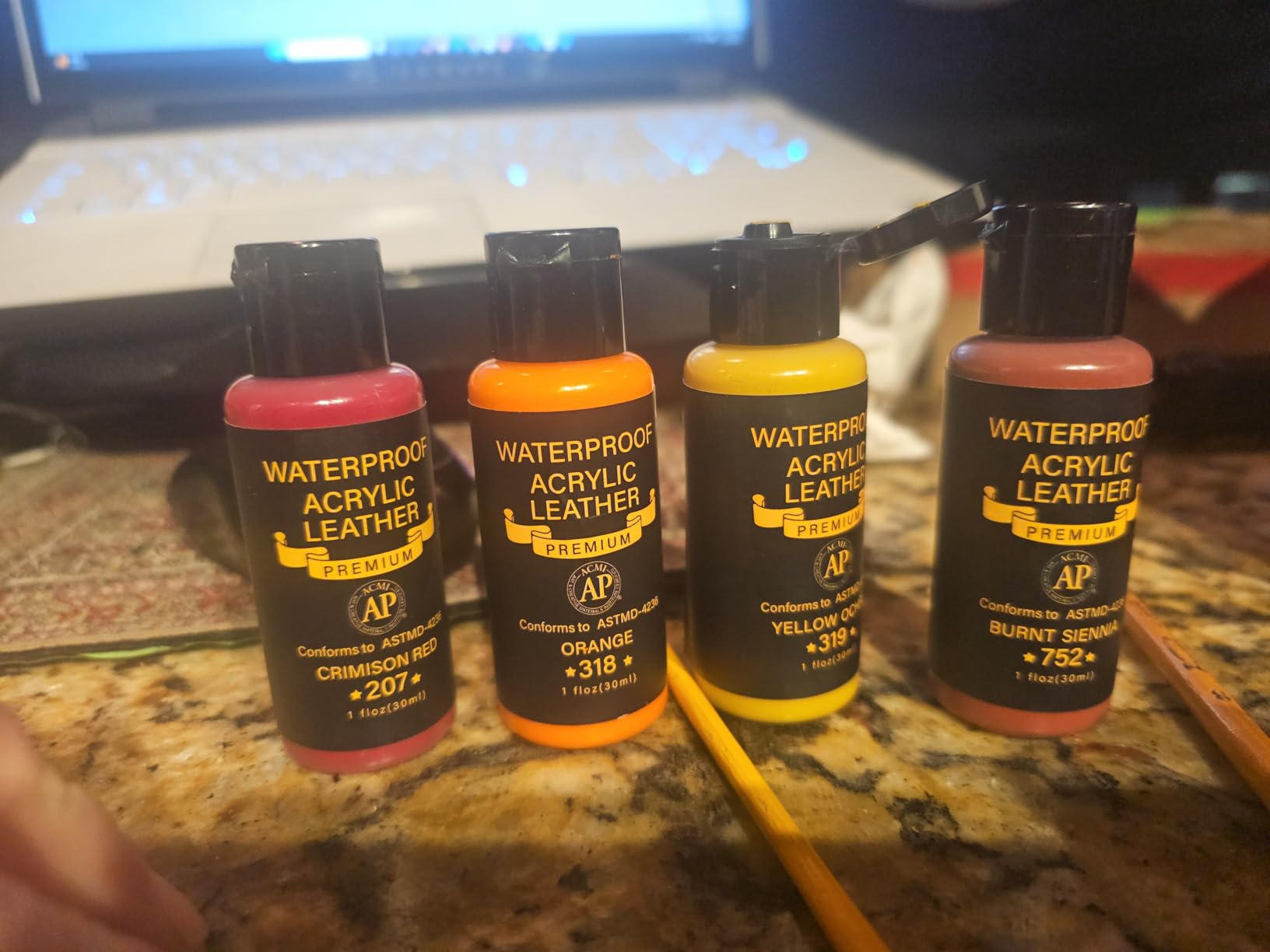 Colorful Acrylic Leather Paint Set, 18 Colors Leather Paint for Shoes | Leather Accessories | Premium Shoe Paint Kit for Sneakers | Bags | Purses | Waterproof, Flexible, Long-Lasting Sneaker Paint Kits customer photo 2