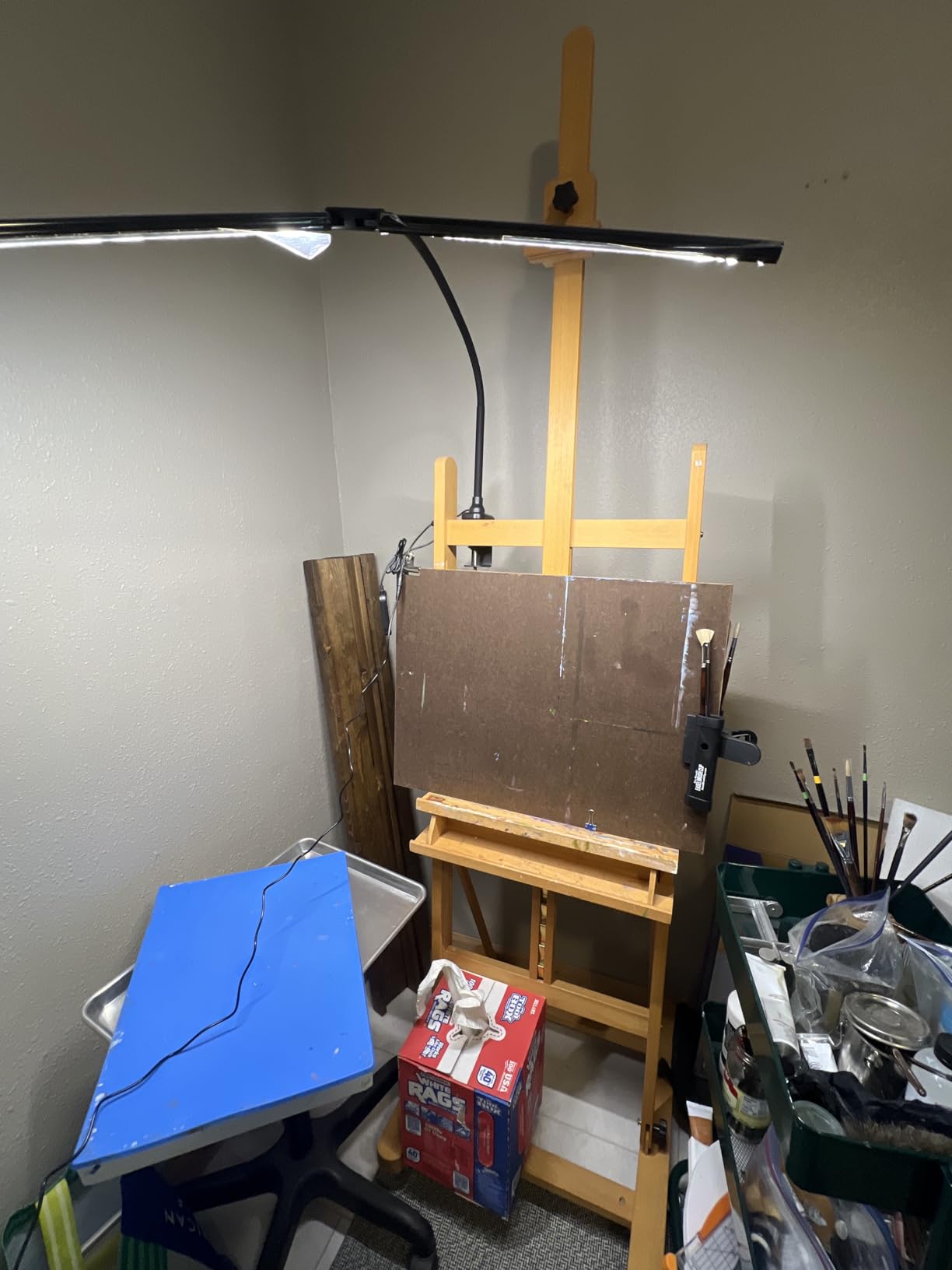 ShineTech LED Desk Lamp for Home Office, Ultra Bright Clamp Light with Flexible Gooseneck, 25 Lighting Modes, Eye-Caring Architect Lamp for Dual Monitors, Reading & Gaming Setup customer photo 1
