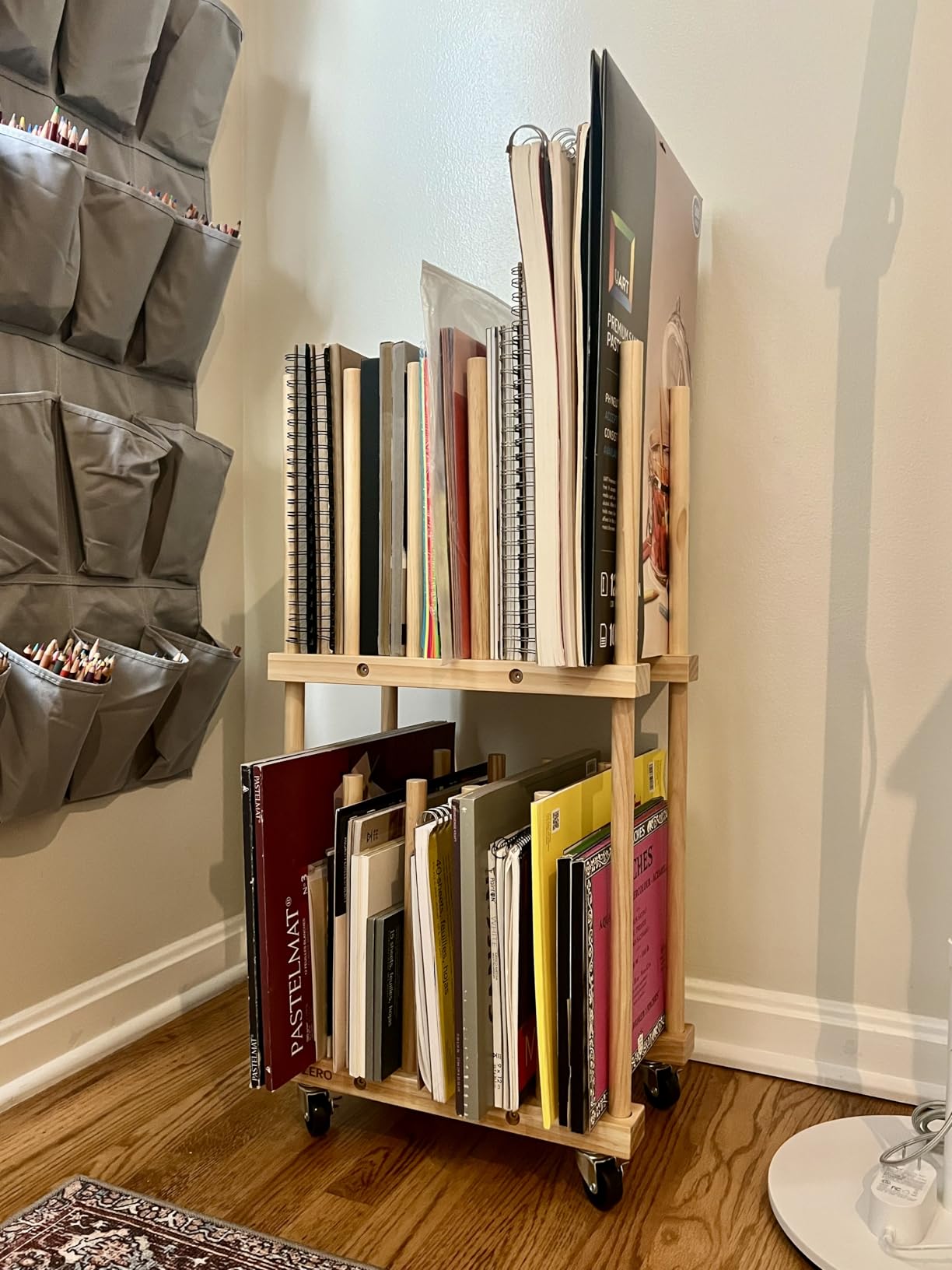 Art Storage Rack - Canvas & Paper Storage Stand with Handle & Caster Wheels for Art Studios & Gallery customer photo 1