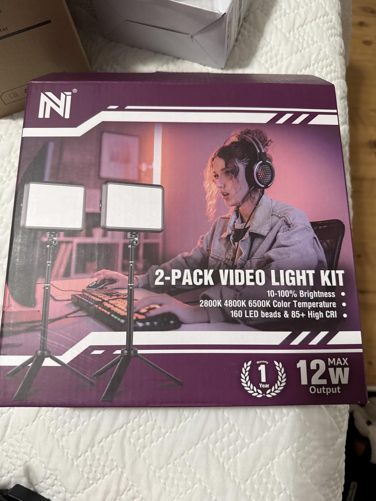 NiceVeedi LED Photography Lighting Kit, 2-Pack 8