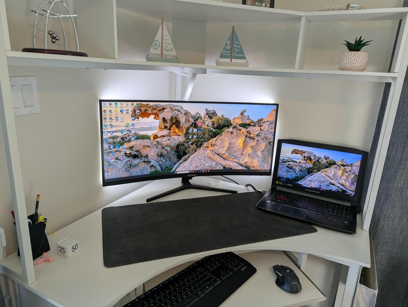 SANSUI 34-Inch Curved Gaming Monitor UWQHD 3440 x 1440P Up to 200Hz 165Hz Curved 1500R - PIP/PBP, OD 1ms, HDR, 300nits, sRGB 130%, DCI-P3 97% customer photo 2