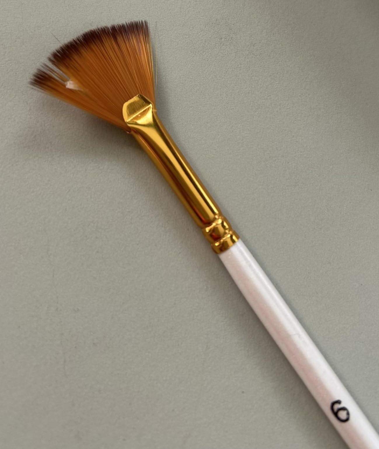 5 Pcs Fan Paint Brushes Set Acrylic Paint Brushes Set Professional Soft Anti-Shedding Nylon Hair Fan Paint Brush with Long Wood Handles for Acrylic Painting, Oil Watercolor Painting customer photo 2