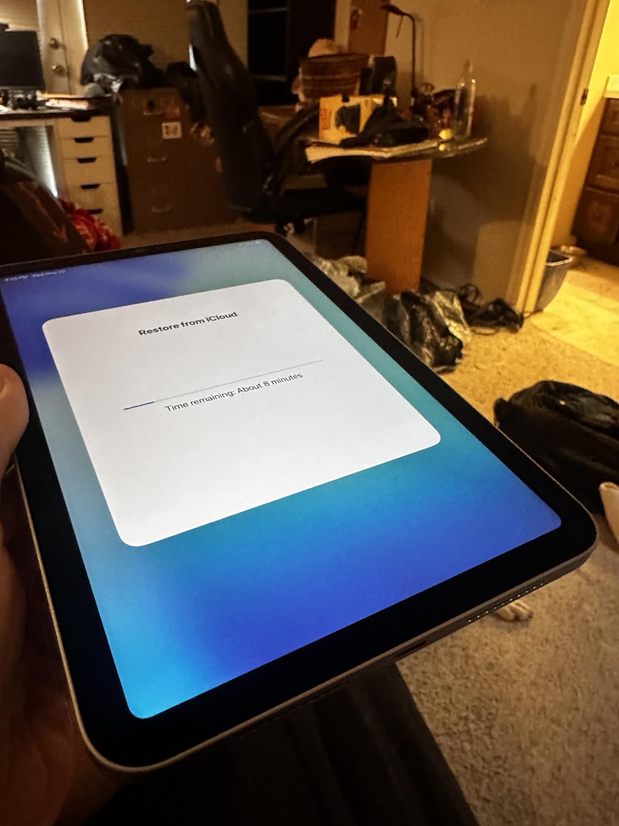 Apple iPad mini (A17 Pro): Apple Intelligence, 8.3-inch Liquid Retina Display, 128GB, Wi-Fi 6E, 12MP Front/12MP Back Camera, Touch ID, All-Day Battery Life - Blue customer photo 2