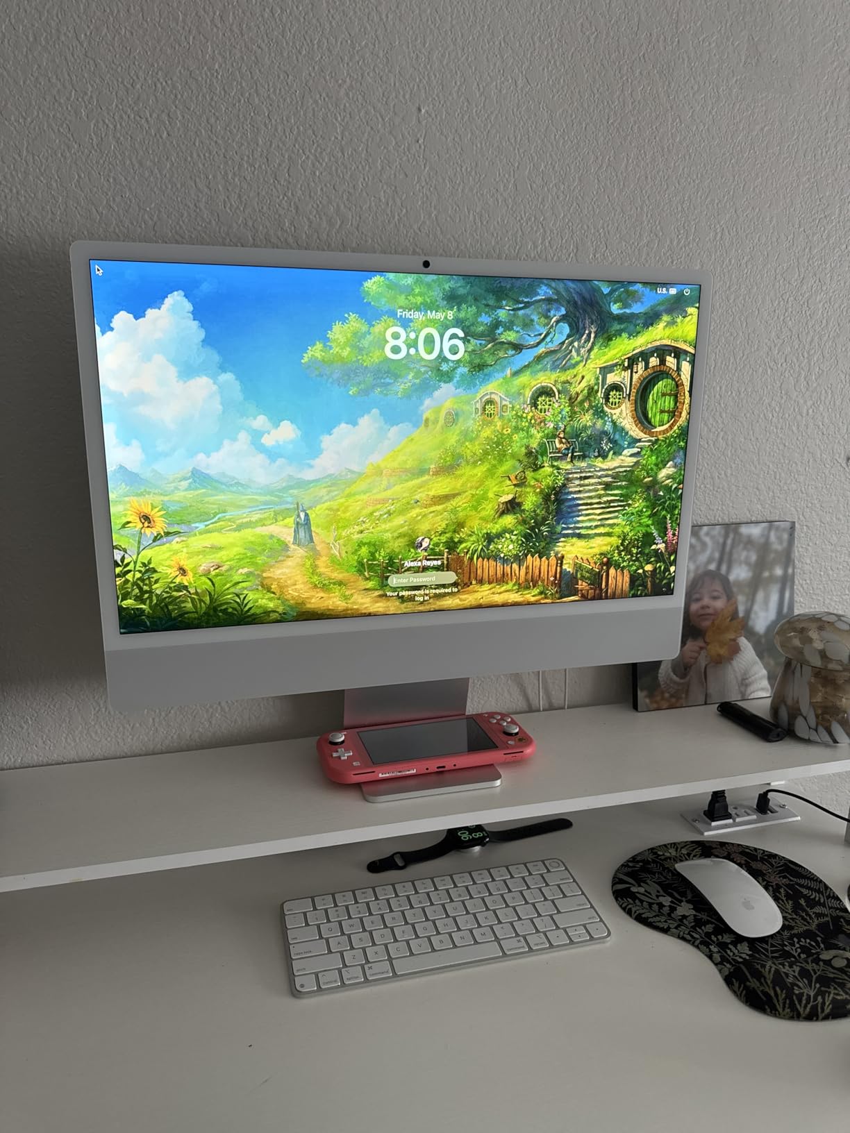 2024 iMac All-in-One Desktop Computer with M4 chip with 10-core CPU and 10-core GPU: Built for Apple Intelligence, 24-inch Retina Display, 16GB Unified Memory, 256GB SSD Storage; Purple customer photo 2
