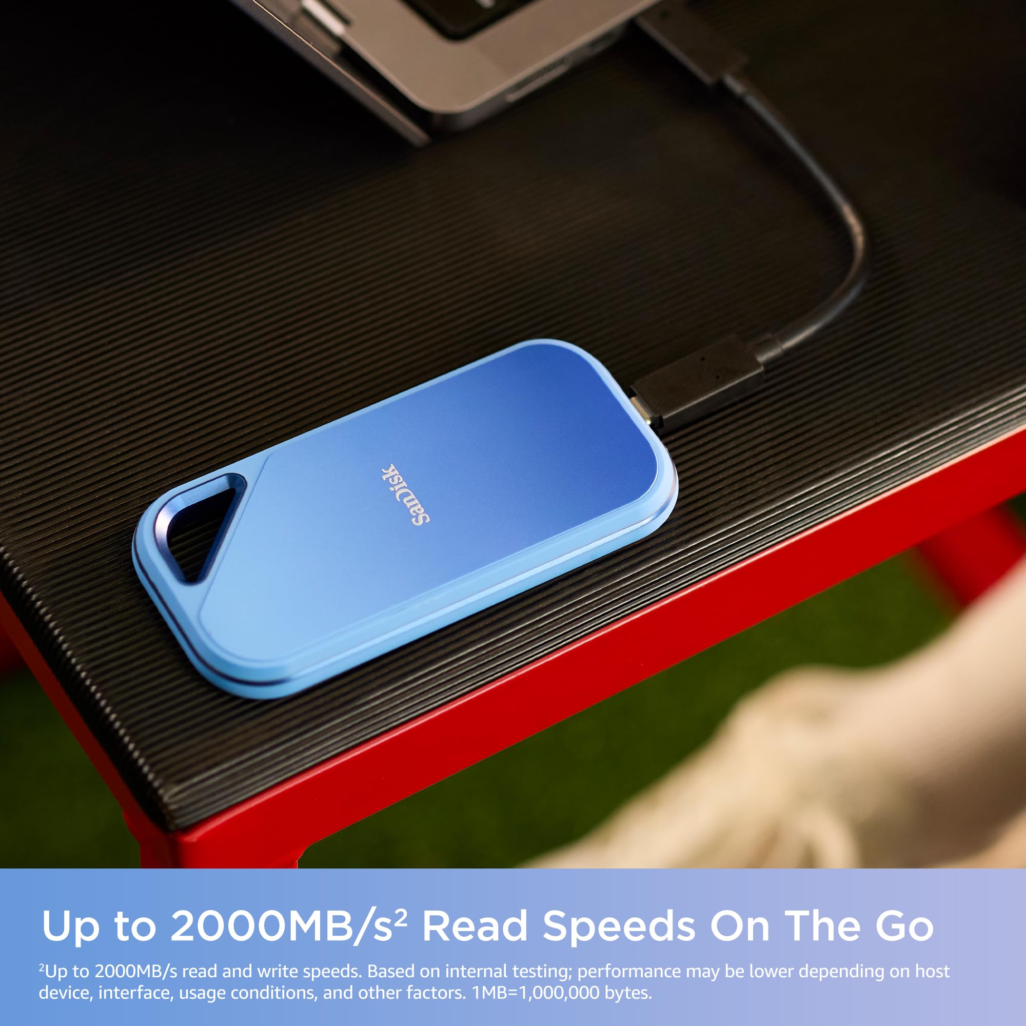 SANDISK 1TB Creator Pro Portable SSD - Up to 2000MB/s, for Laptops and Computers, USB-C, USB 3.2 Gen 2x2, IP65 Water and Dust Resistance, 1 Month of Adobe Creative Cloud Included - SDSSDE81C-1T00-G25 customer photo 2