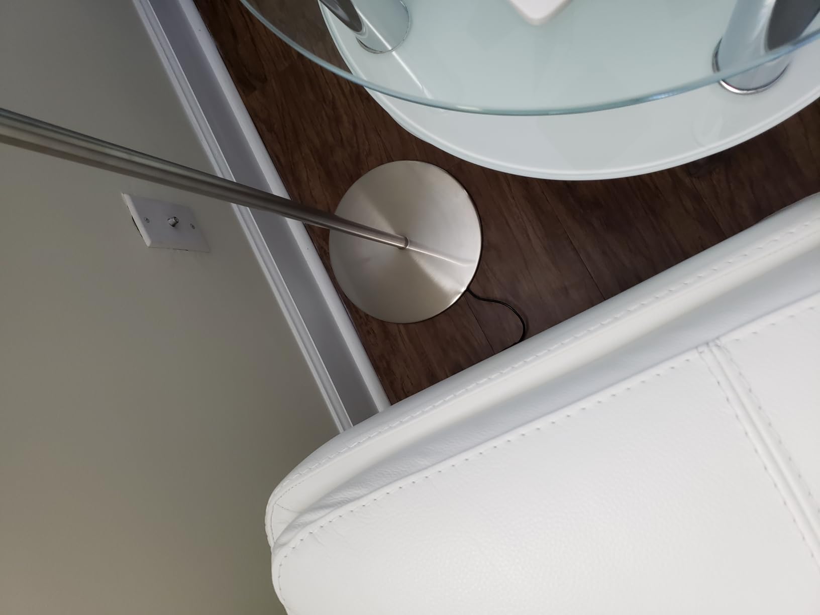 Daylight Slimline 4 LED Floor Lamp in Brushed Steel - 6,000K, 3,200 Lux, 4 Brightness Levels, USB-C Charging Port, Anti-Glare Diffuser, Flexible Design, Art & Craft, Sewing, Nail Salon customer photo 1