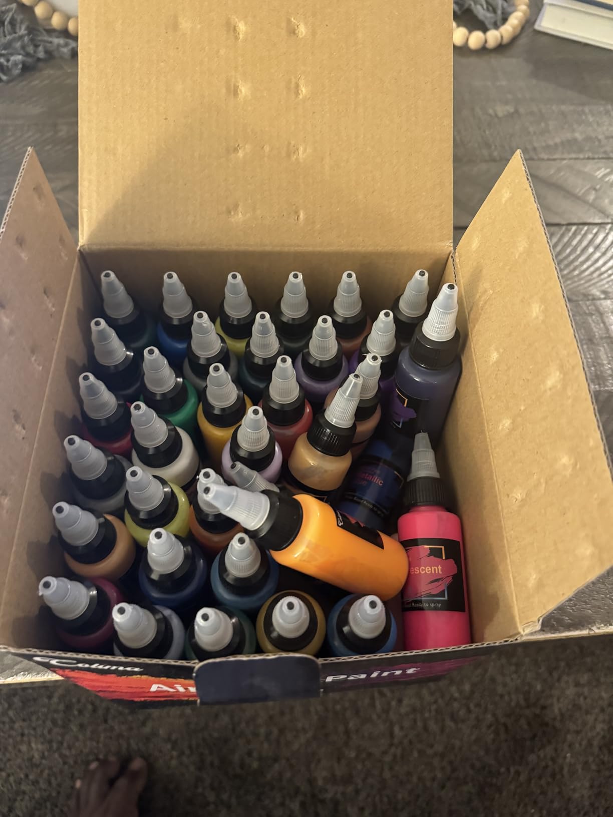 Colima Airbrush Paint - 36 Colors, Opaque & Brilliant | Ready-to-Spray Water-Based Acrylic Paint Set for Metal, Plastic Models, Canvas & Wood - Perfect for Artists Beginners & Hobbyists-30ml/OZ customer photo 2