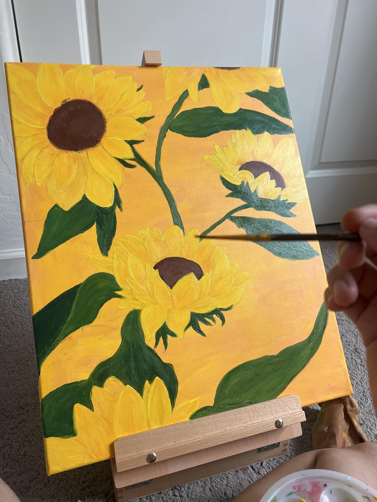 Beechwood Tabletop Easel for Painting, Portable Adjustable Sketchbox Art Easel Stand with Detachable Shoulder Strap for Beginners and Art Lovers customer photo 2