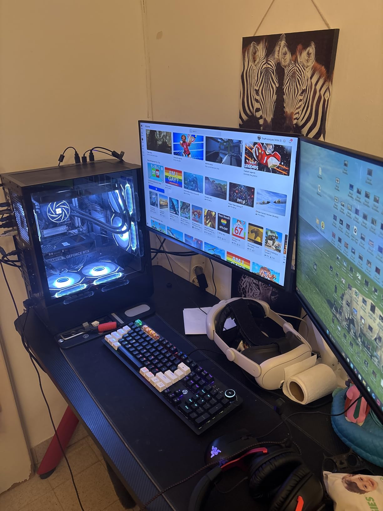 Gaming Desktop PC AMD R5 9600X 3.7GHz, GeForce RTX 5060 8GB GDDR6, 32GB DDR5 6000MHz RAM, 1TB NVMe SSD, 240mm Liquid Cooler, 5 ARGB Fans, Wi-Fi, Prebuilt Gaming Computer customer photo 1