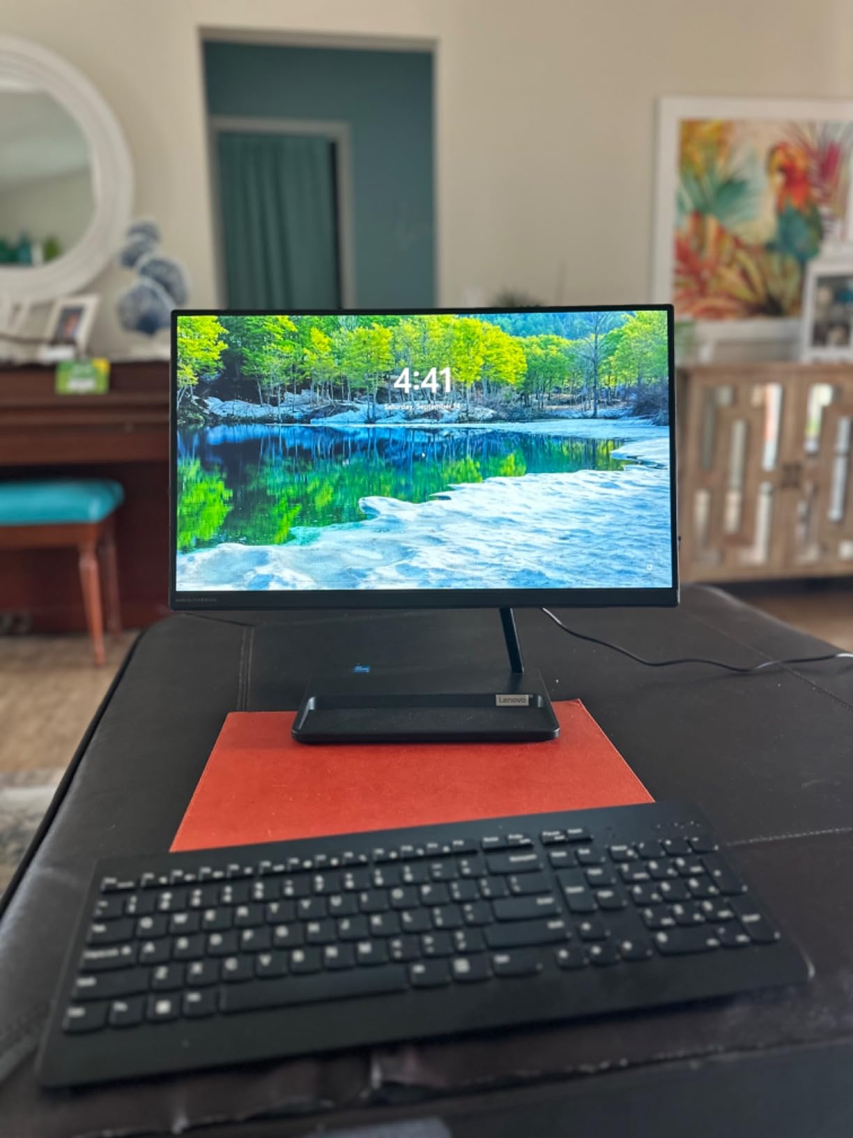 Lenovo 24 IdeaCentre All-in-One Desktop Computer, 16GB DDR4, 512GB PCIe SSD, Intel Processor, WiFi 6, Ebony Black, Windows 11 Home customer photo 1