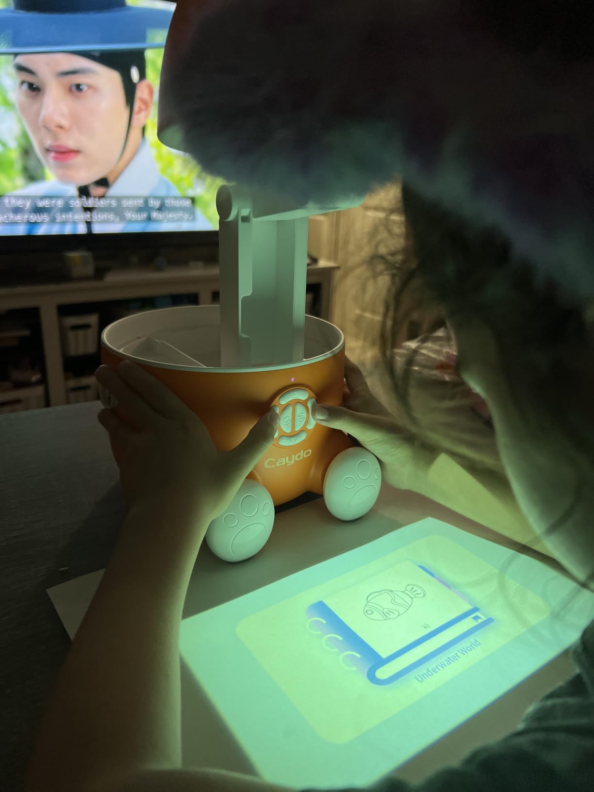 Caydo 3-in-1 AI Drawing Projector for Kids, SGS Certified Eye Protection, T3 Kids Art Projector from Basics Tracing to Step-by-Step Drawing and AI Creative Studio, Birthday Gift for Kids Ages 5-12 customer photo 1