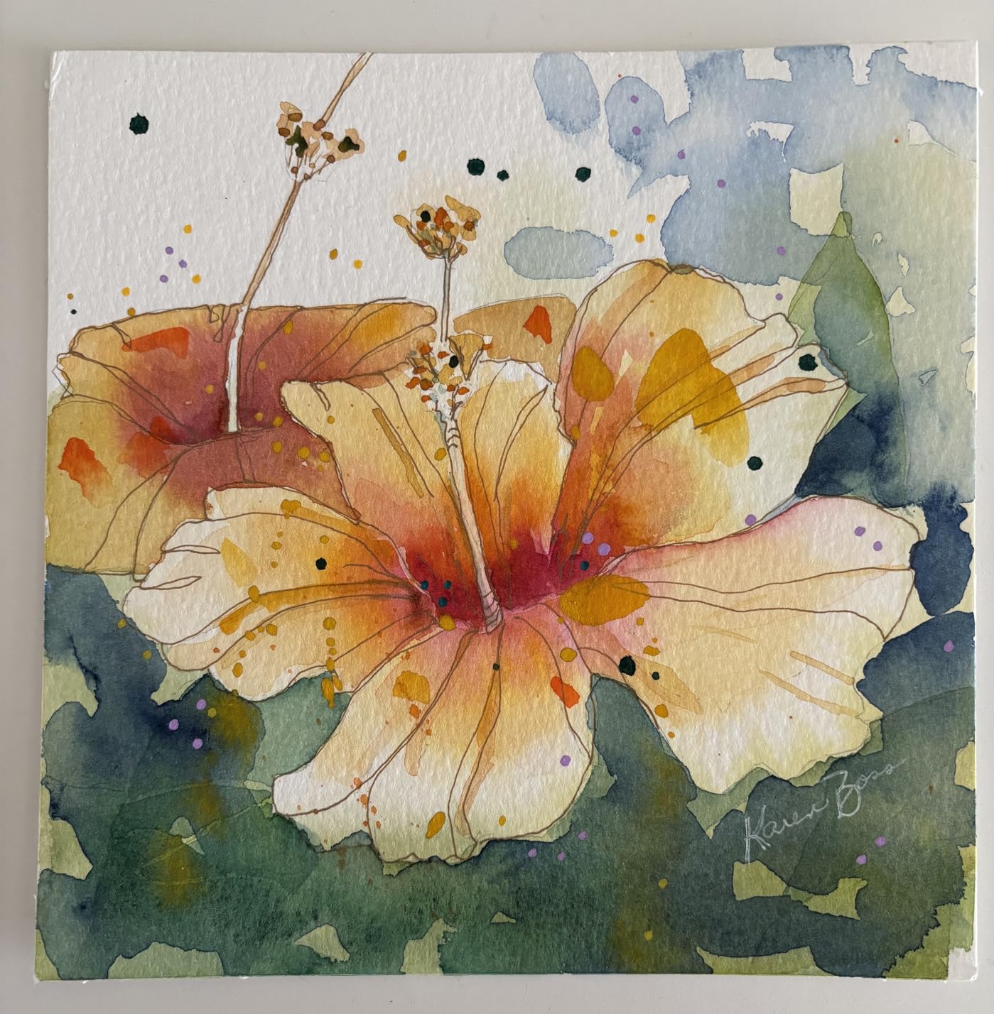tumuarta Watercolor Block 300 LB, 640 GSM, 100% Cotton, 10 Sheets, Acid Free, Cold Press, Watercolor Paper Board Sketch Books for Watercolors, Acrylic and More (9 X 12) customer photo 2