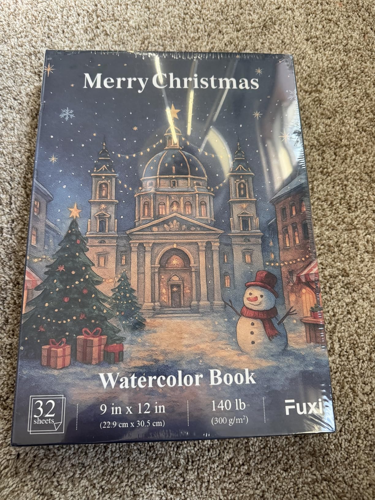 Fuxi Water Color Paper 9 x 12, Watercolor Sketchbook 140 lb Cold Press, 32 Sheets (64 Pages) Watercolor Pad, Perfect for Classroom, Home & Travel, Art Supplies for Artists Gifts. customer photo 1