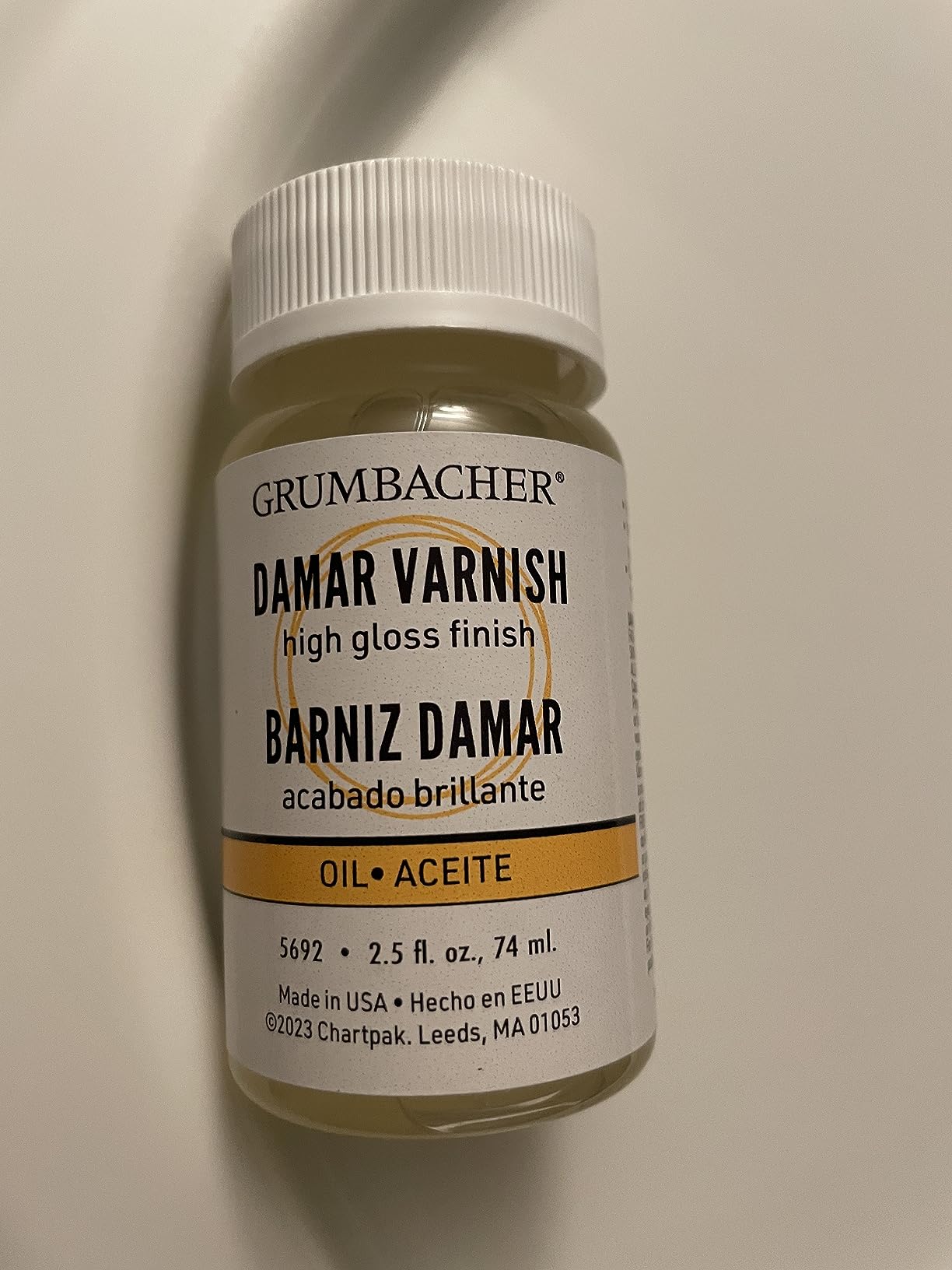 Grumbacher Damar Final Varnish for Oil Paintings, Jar, #5692, 2.5 Fl Oz customer photo 2