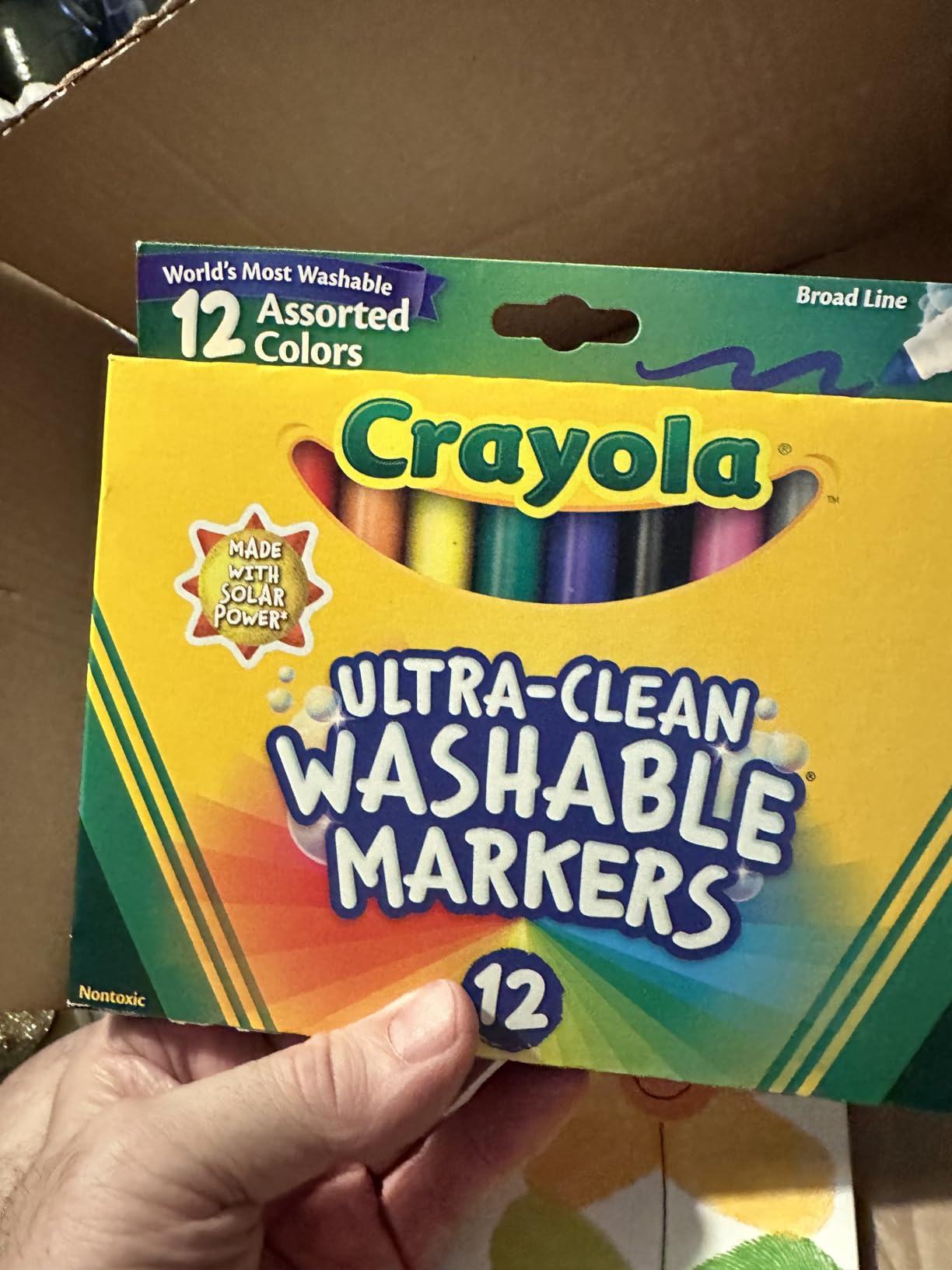 Crayola Broad Line Markers (12 Count), Washable Markers for Kids, Assorted Colors, Arts & Crafts Supplies, For Coloring Books & Art Projects, Ages 3+ customer photo 1