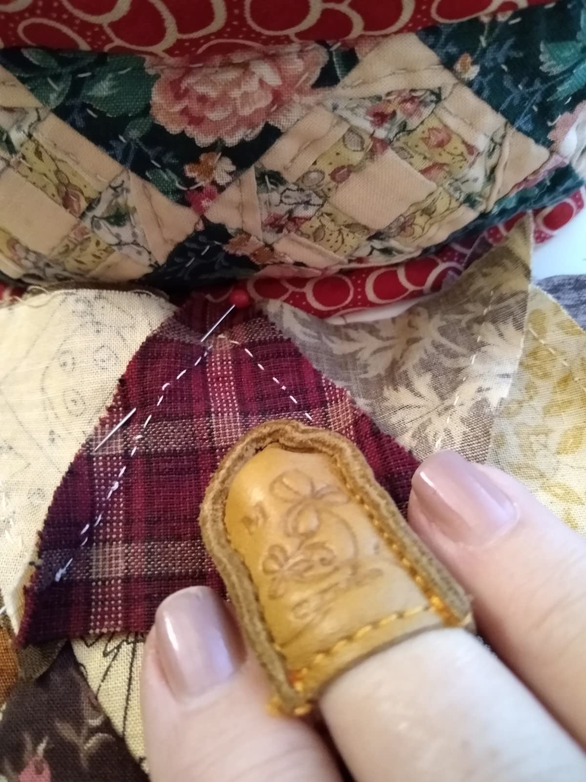 MEDIUM - THIMBLE LEATHER NATURAL (Premium Leather Thimble) customer photo 2