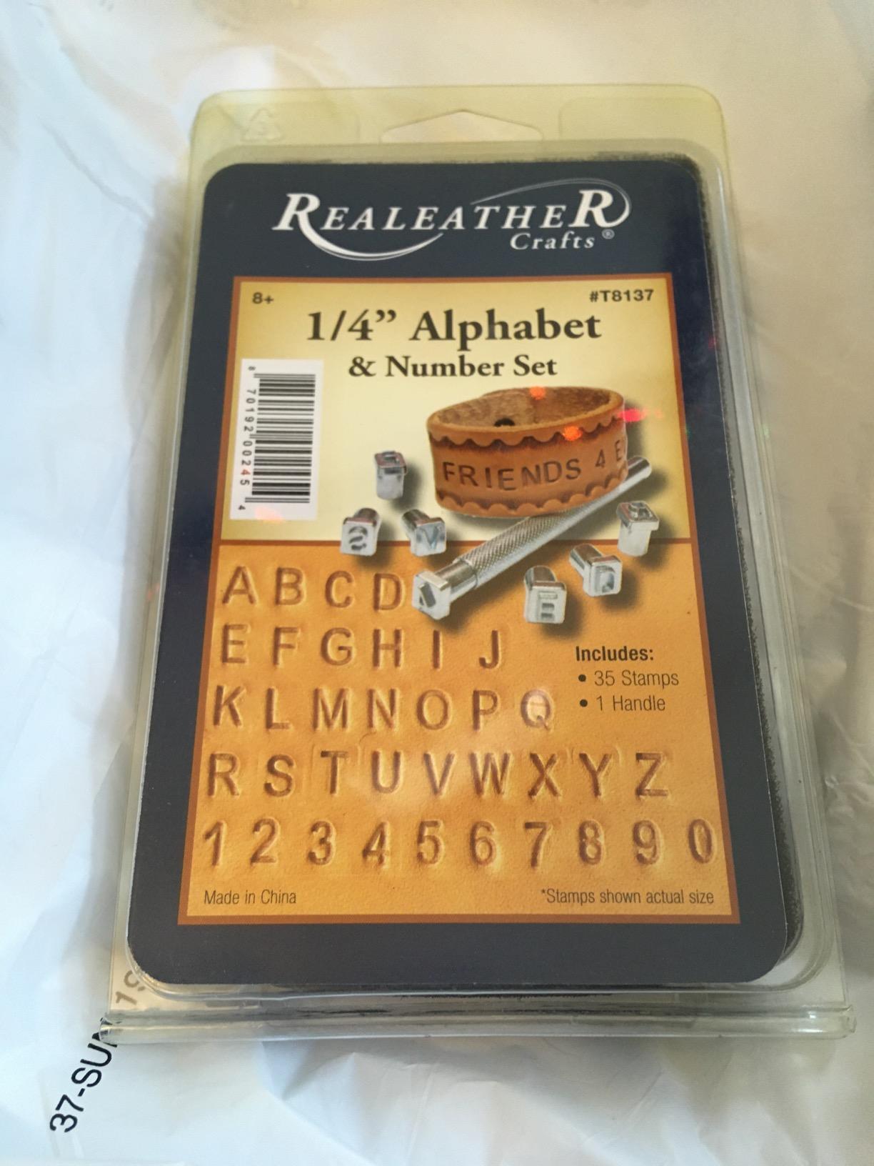 Realeather T8137 Leather Stamps Tool Set for Leather Crafting, Alphabet and Number, 1/4 inch, Chrome, 36-Stamp Heads customer photo 2