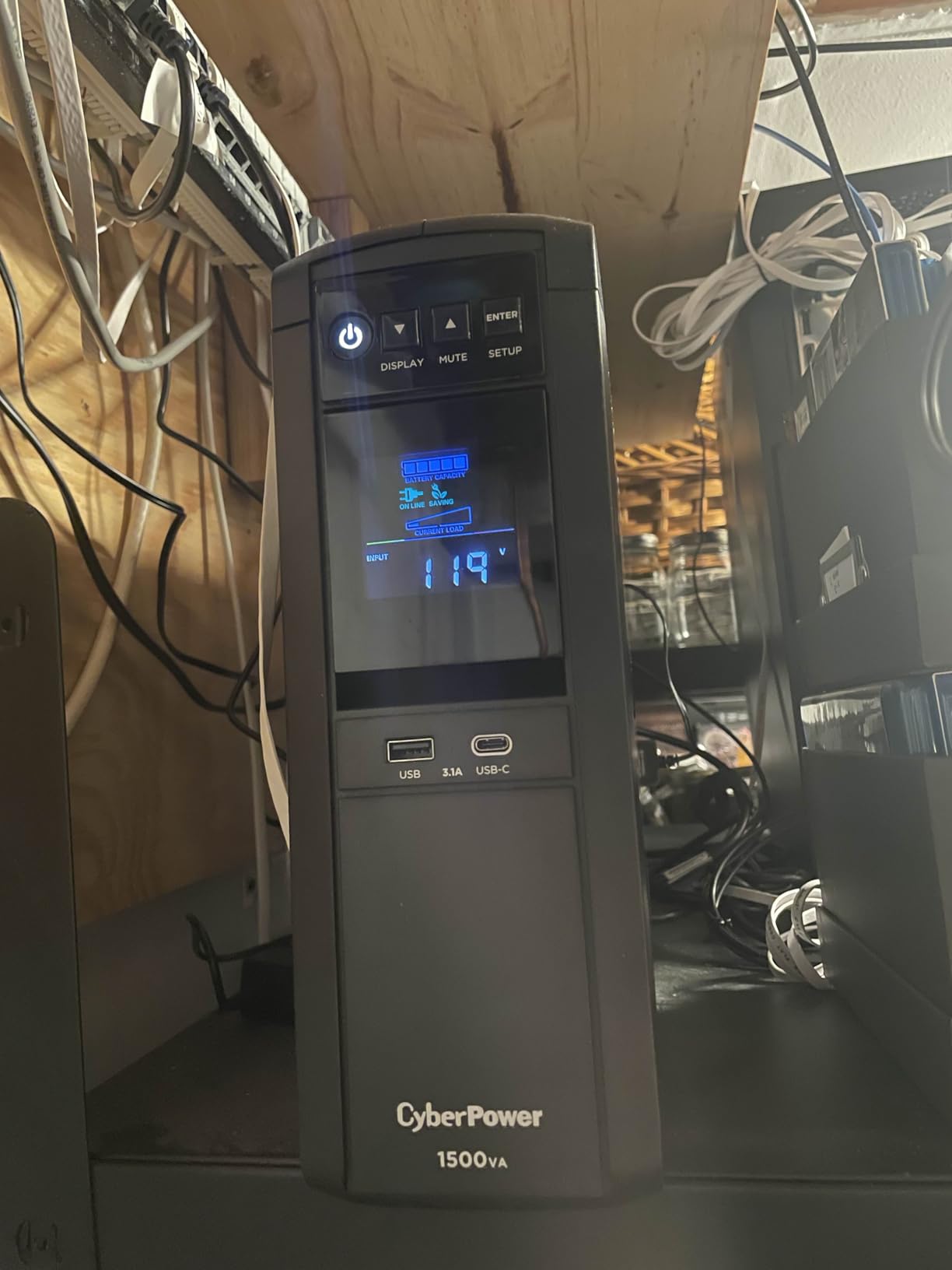 CyberPower CP1500PFCLCD PFC Sinewave UPS Battery Backup and Surge Protector | 1500VA/1000W, 12 Outlets, AVR, Mini Tower, UL Certified customer photo 2