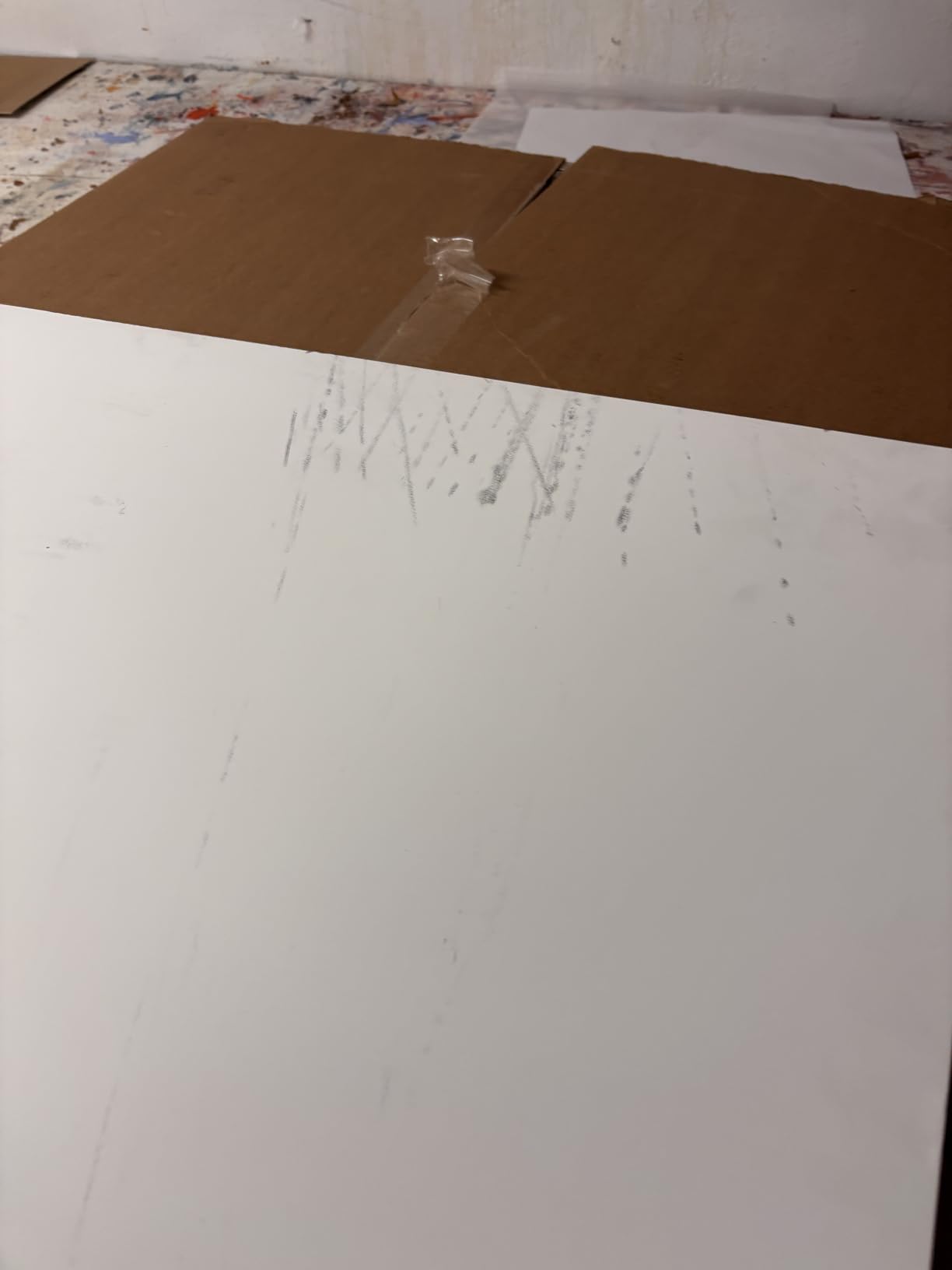 Ampersand Encausticbord Hardboard Panel for Encaustics and Mixed Media, 1/4 Inch Depth, 8X8 Inch (EN088) customer photo 1
