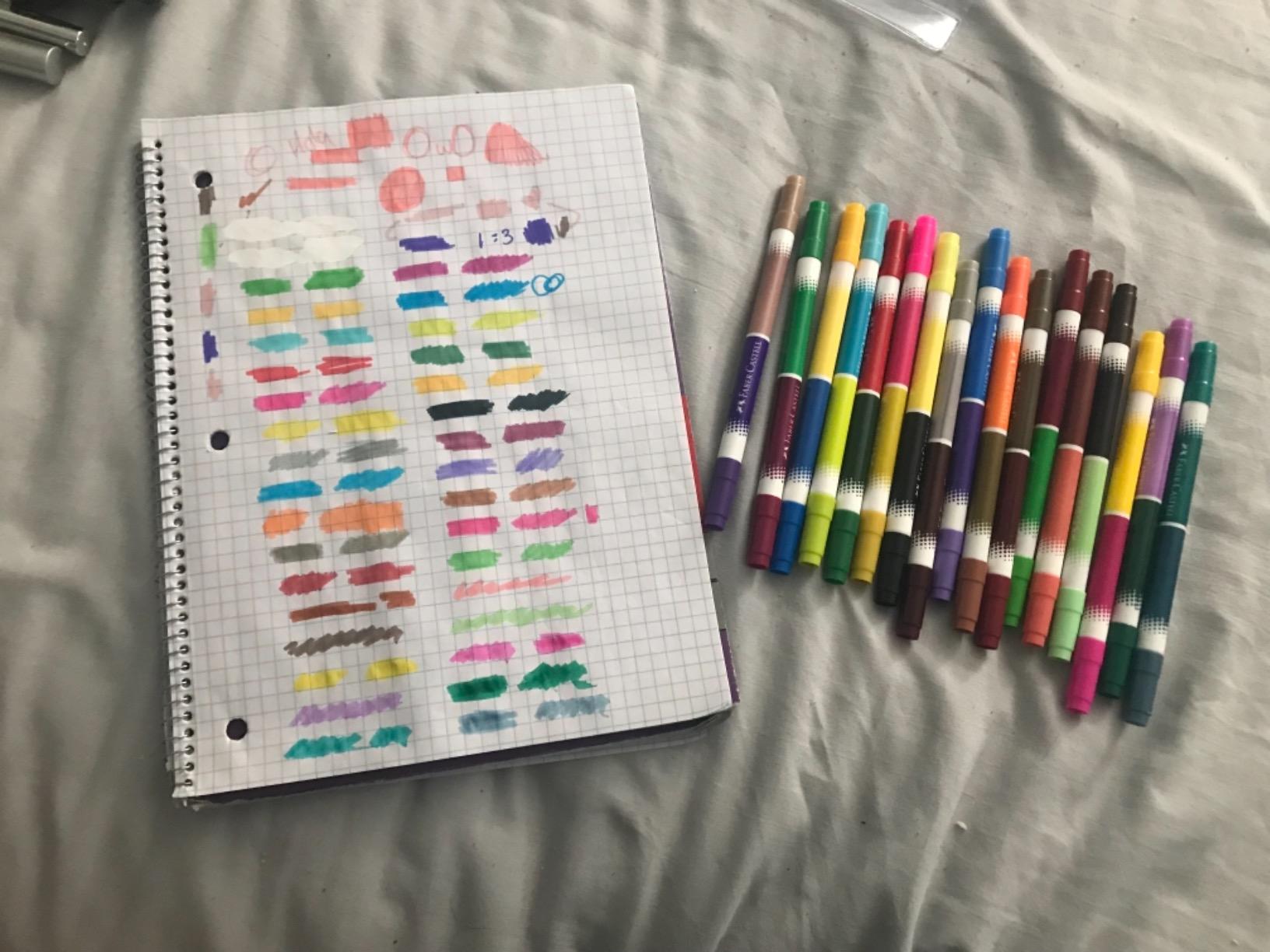 Faber-Castell DuoTip Washable Markers - 12 Markers, 24 Colors | Great for Summer Supplies (Ages 4+) customer photo 2