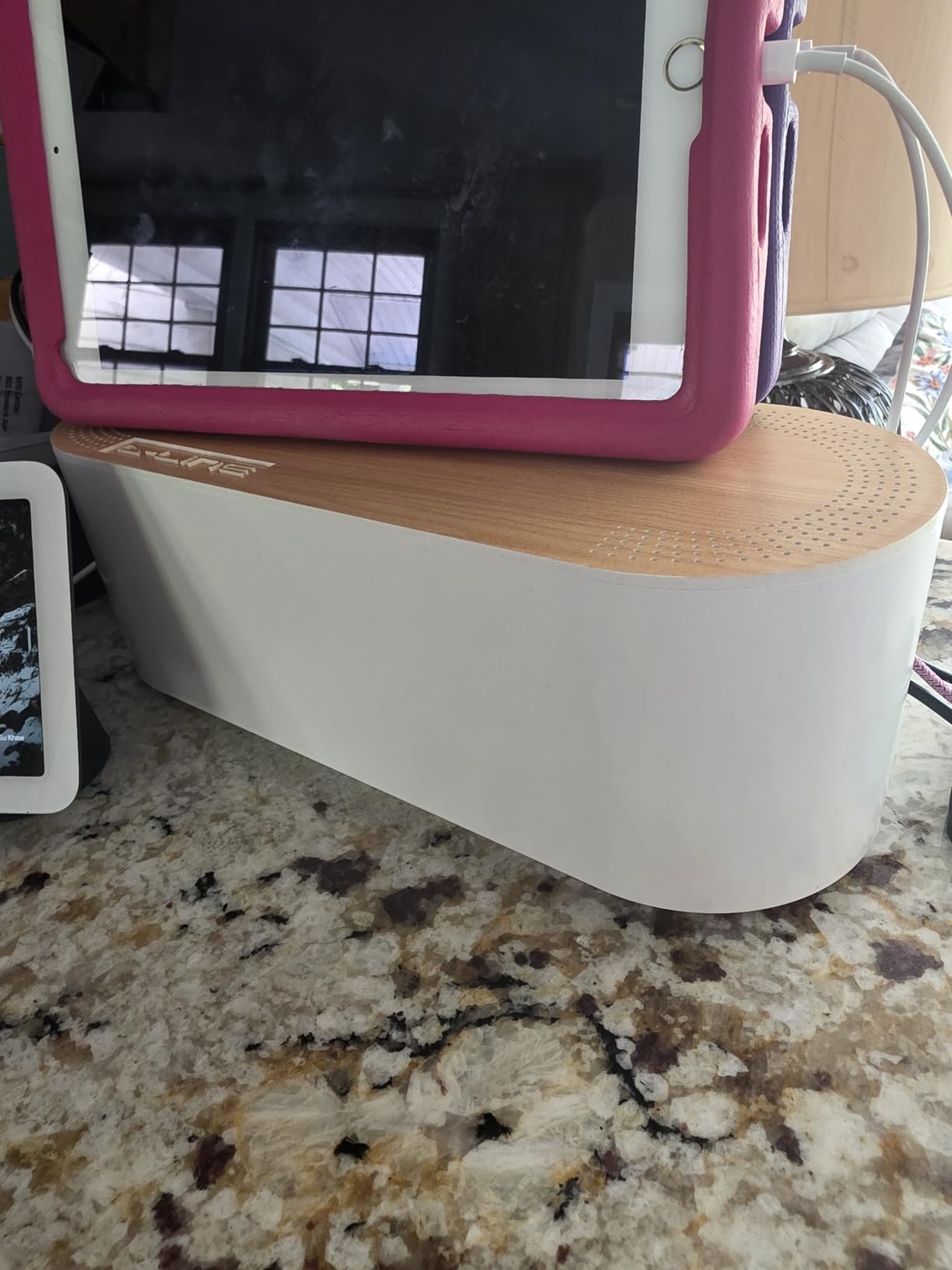 D-Line Cable Management Box, Power Strip Cover, Floor Outlet Hider, Desk Cord Organizer, Hide Extension Leads, 12.75