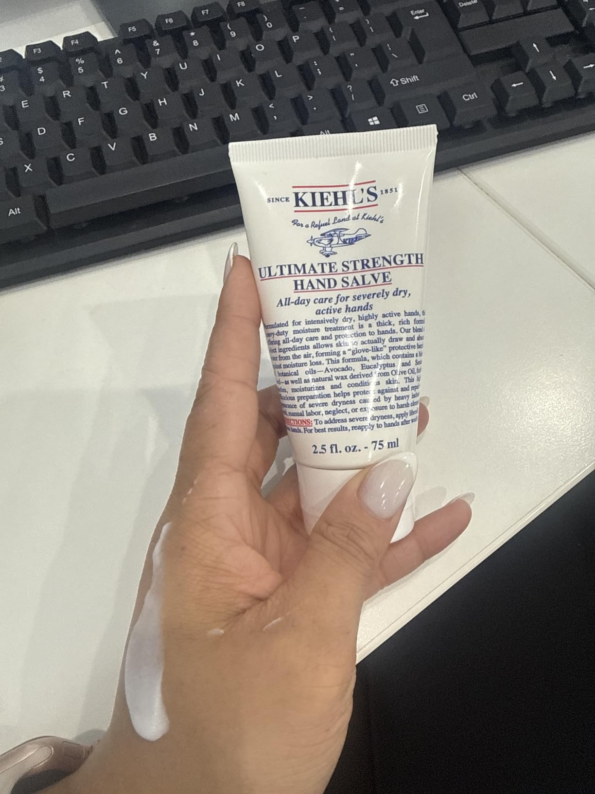 Kiehl's Ultimate Strength Hand Salve, Deeply Hydrating Hand Lotion, Thick and Rich Formula for Intense Moisture and Conditioning customer photo 1