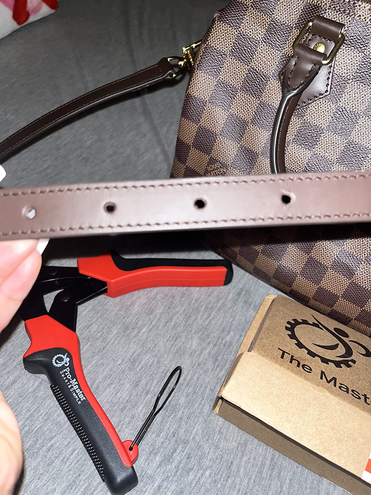 Pro-Master Belt Hole Puncher for Leather - Heavy Duty Rotary Leather Punch Tool for Belts, Watch Bands & Bags - Double Lever Action, Ergonomic Cushioned Non-Slip Handles - 2mm to 4.5mm Punching Kit customer photo 2
