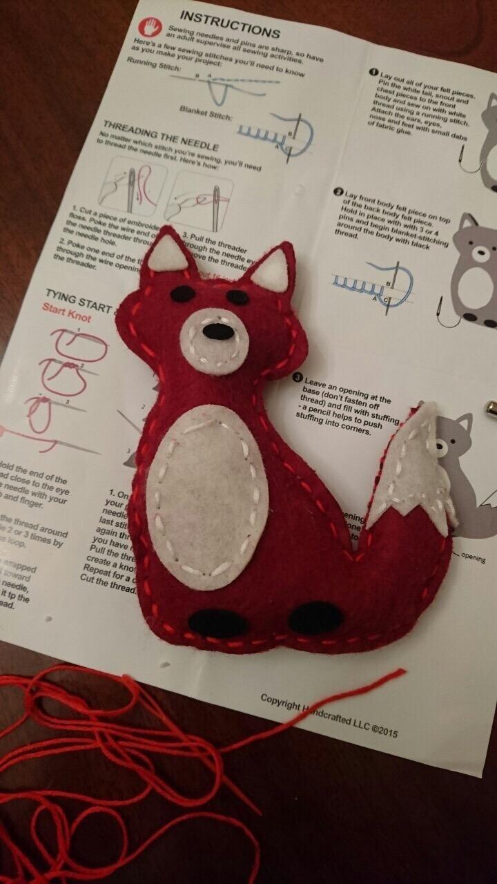 CraftLab Woodland Animals Kids Sewing Kit, Educational Beginner Arts & Crafts Gift for Boys and Girls Ages 7 to 13 DIY Learn to Sew Embroidery customer photo 2