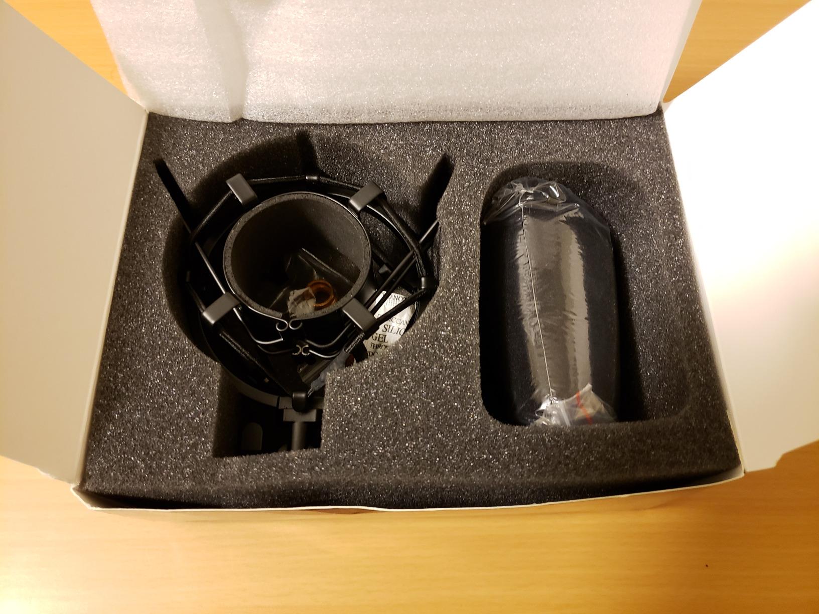 AT2020 Pop Filter by Vocalbeat - Audio Technica AT2035 Condenser Mic Foam Windscreen from Quality Sponge Material - Mic AT2020 USB Pop Windscreen Filters Recording and Background Noises - Black Color customer photo 1