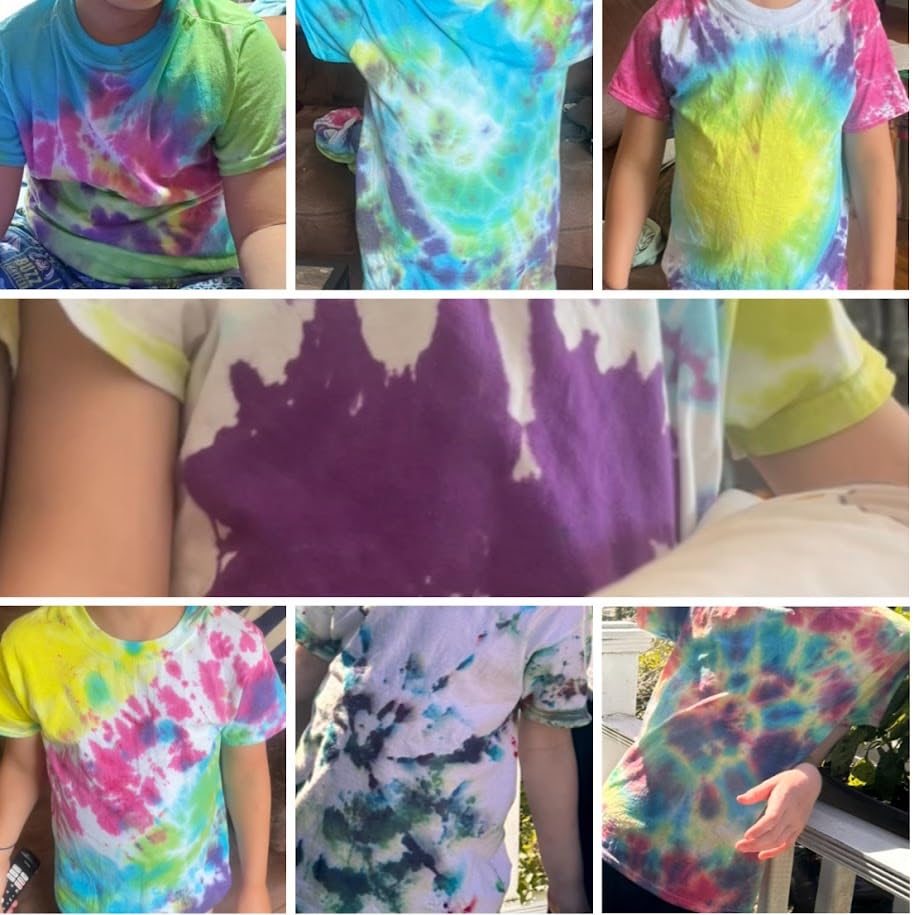 Tulip One-Step Tie-Dye Kit Extra Large Block Party 16 oz Easy Squeeze Bottles, All-in-1 Kit for Group Activity Tie-Dye, 6, Vibrant Colors customer photo 1
