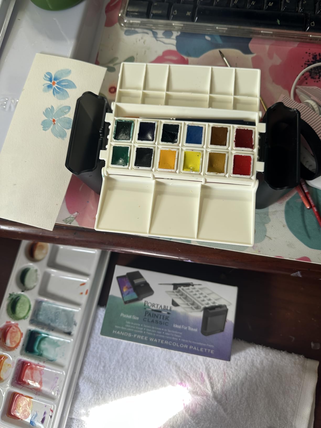Watercolor Palette by Portable Painter - Ultralight - Travel - Pocket Size - Professional Quality customer photo 1