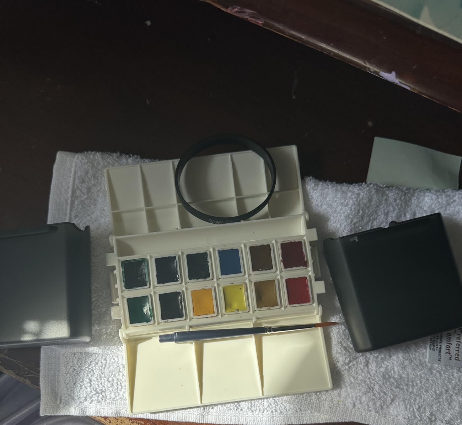 Watercolor Palette by Portable Painter - Ultralight - Travel - Pocket Size - Professional Quality customer photo 2