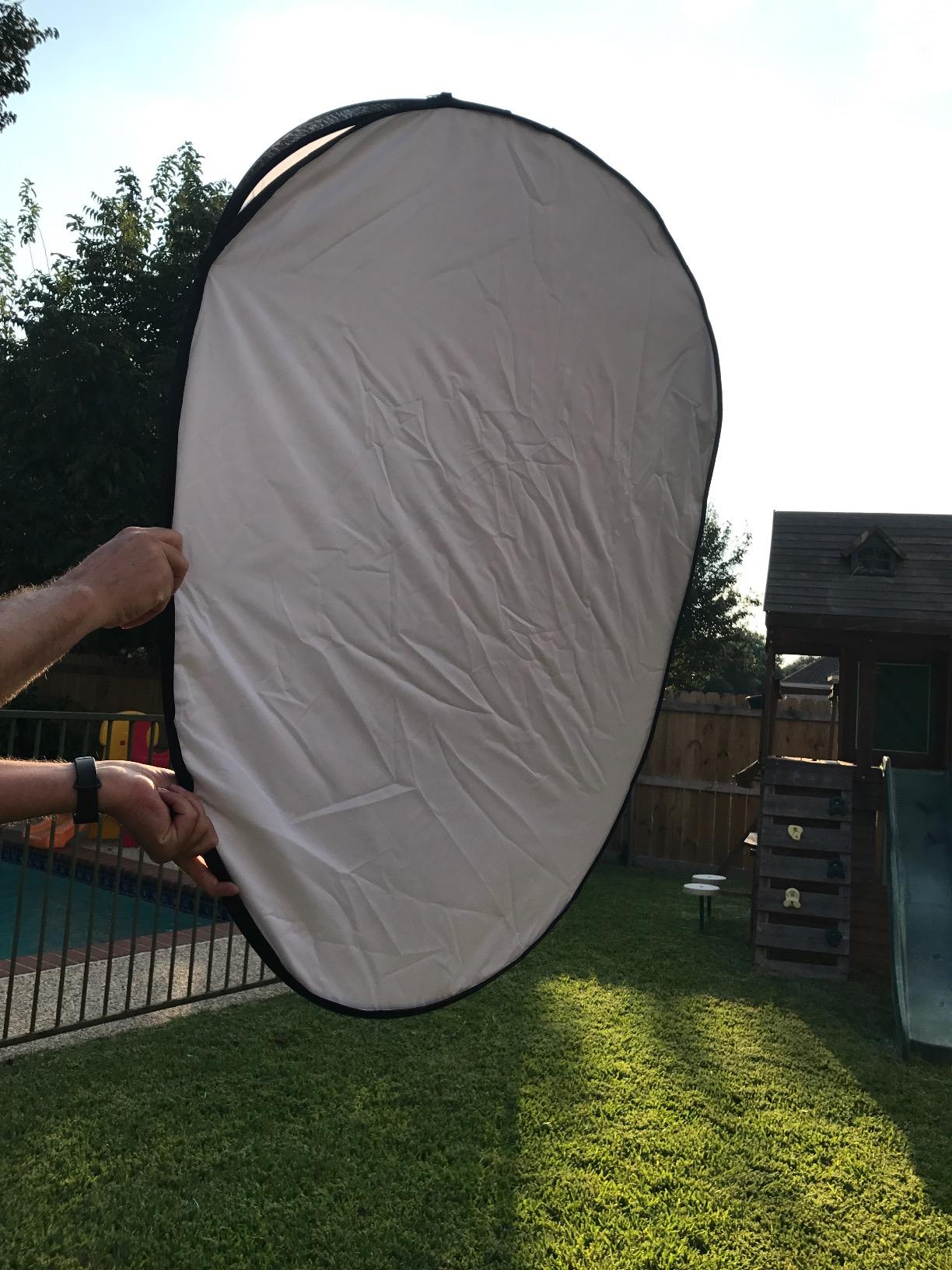 5 in 1 Photo Video Reflectors 12 inch (30cm) Collapsible Multi-Disc Light Round Photography Reflector with Bag - Translucent, Silver, Gold, White and Black customer photo 1