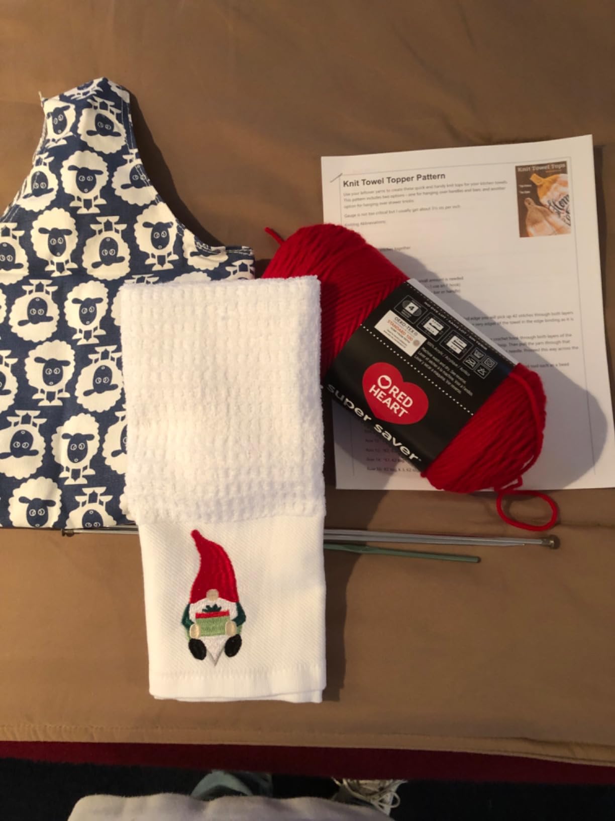 Teamoy Knitting Tote Bag (L12.2 x W7.5), Travel Project Wrist Bag for Knitting Needles (up to 11 Inches), Yarn and Crochet Supplies, Perfect Size for Knitting on The Go (Small, Sheep) customer photo 2