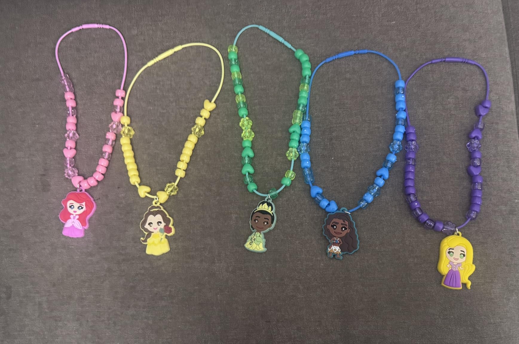 Disney Princess Necklace Activity Case - Jewelry Making Kit with Beads, Charms & Strings - Create Custom Princess Necklaces - Craft Gift for Girls Ages 3+ customer photo 2