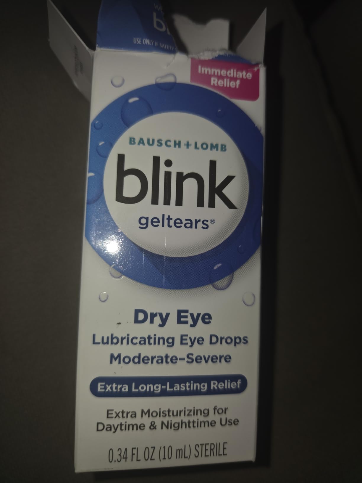 Blink GelTears Eye Drops for Dry Eyes, Moisturizing & Soothing for Moderate to Severe Dry Eyes, 0.34 Fl Oz customer photo 2