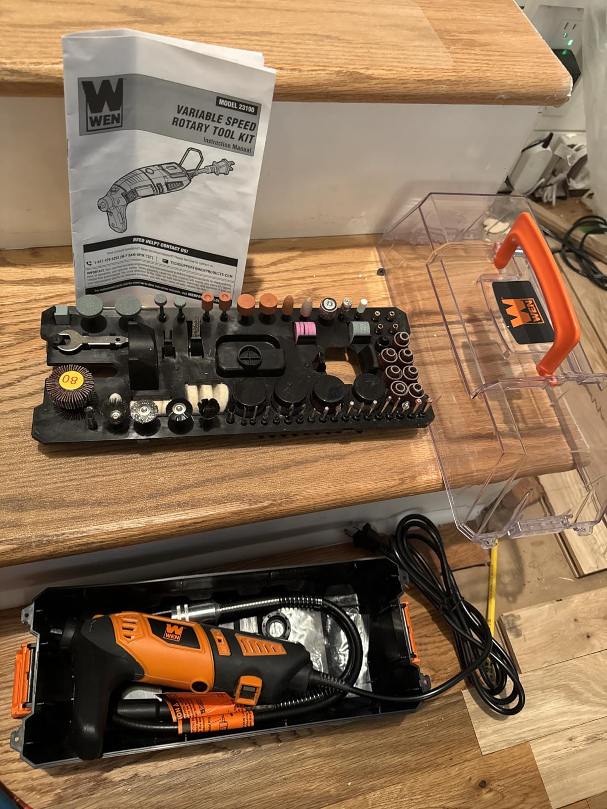 23190 1.3-Amp Variable Speed Steady-Grip Rotary Tool with 190-Piece Accessory Kit, Flex Shaft, and Carrying Case, Multicolor customer photo 1