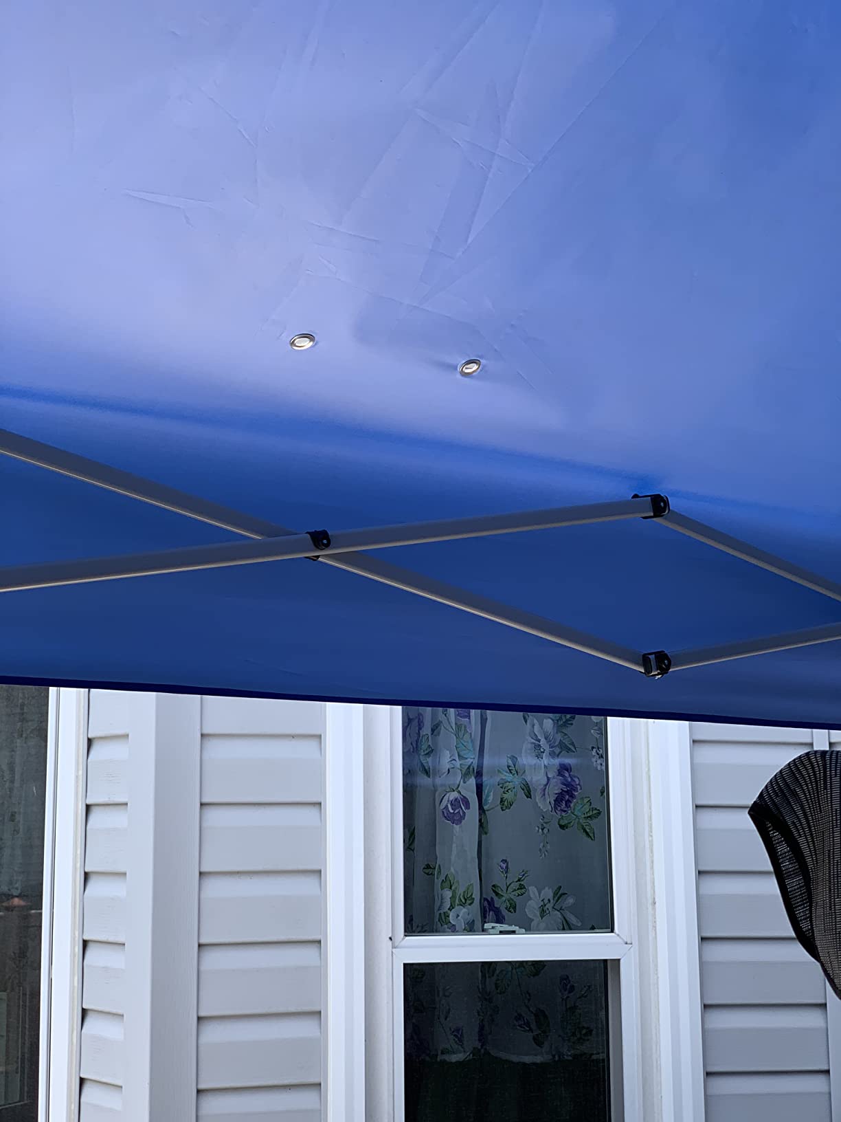 CROWN SHADES 10x10 Pop Up Canopy, Patented CenterLok One Push Tent Canopy, Newly Designed STO-N-GO Storage Bag, 8 Stakes, 4 Ropes (10x10, White) customer photo 2
