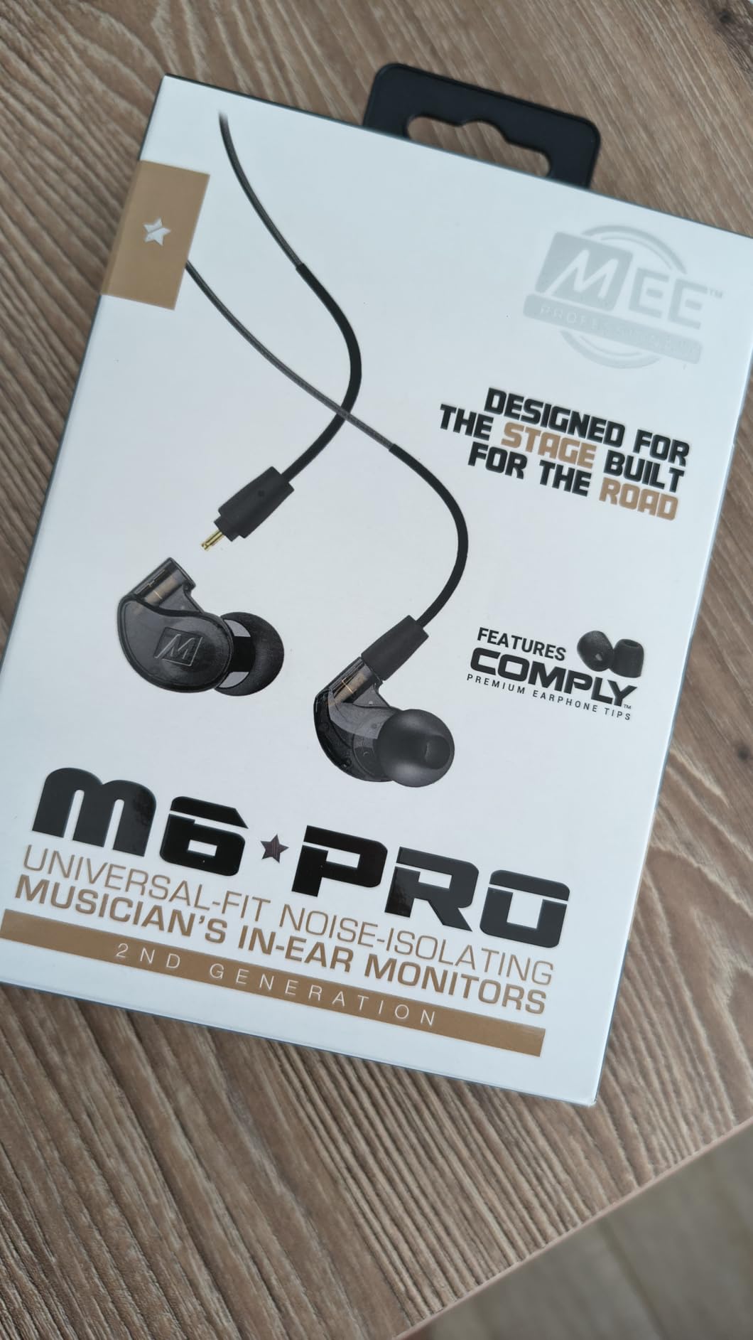 MEE Audio M6 PRO In Ear Monitor Headphones for Musicians, 2nd Gen Model With Upgraded Sound, Memory Wire Earhooks & Replaceable Cables, Noise Isolating Professional Earbuds, 2 Cords Included (Black) customer photo 1