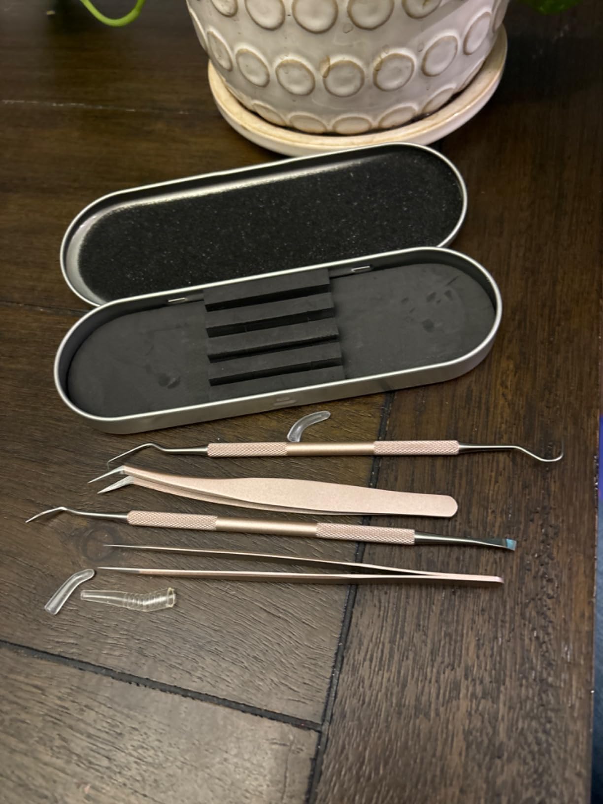 Premium Vinyl Weeding Tool Kit - Precision Stainless Steel Weeder - Hook and Pick with Fine Tweezers Crafting Set - by iVyne customer photo 1